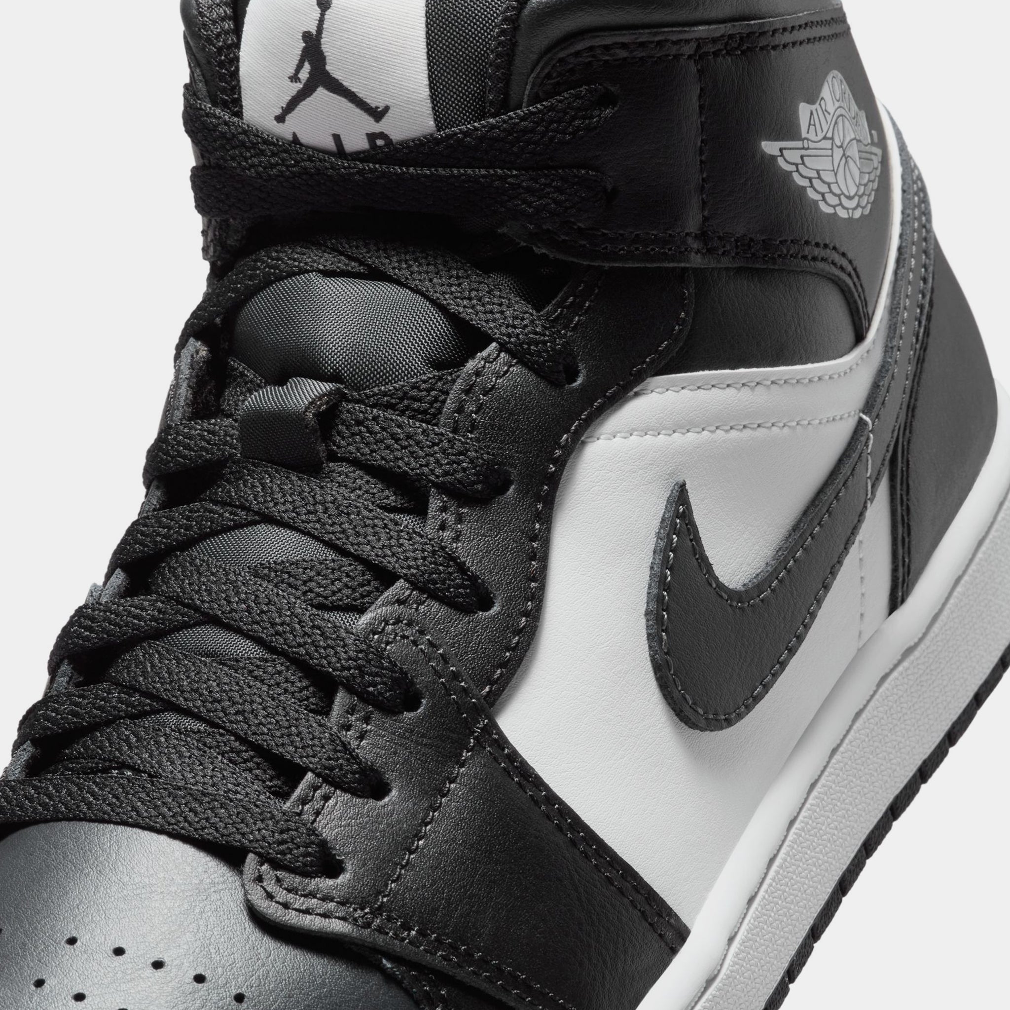 Air Jordan 1 Mid Off Noir Mens Lifestyle Shoes Grey Black White