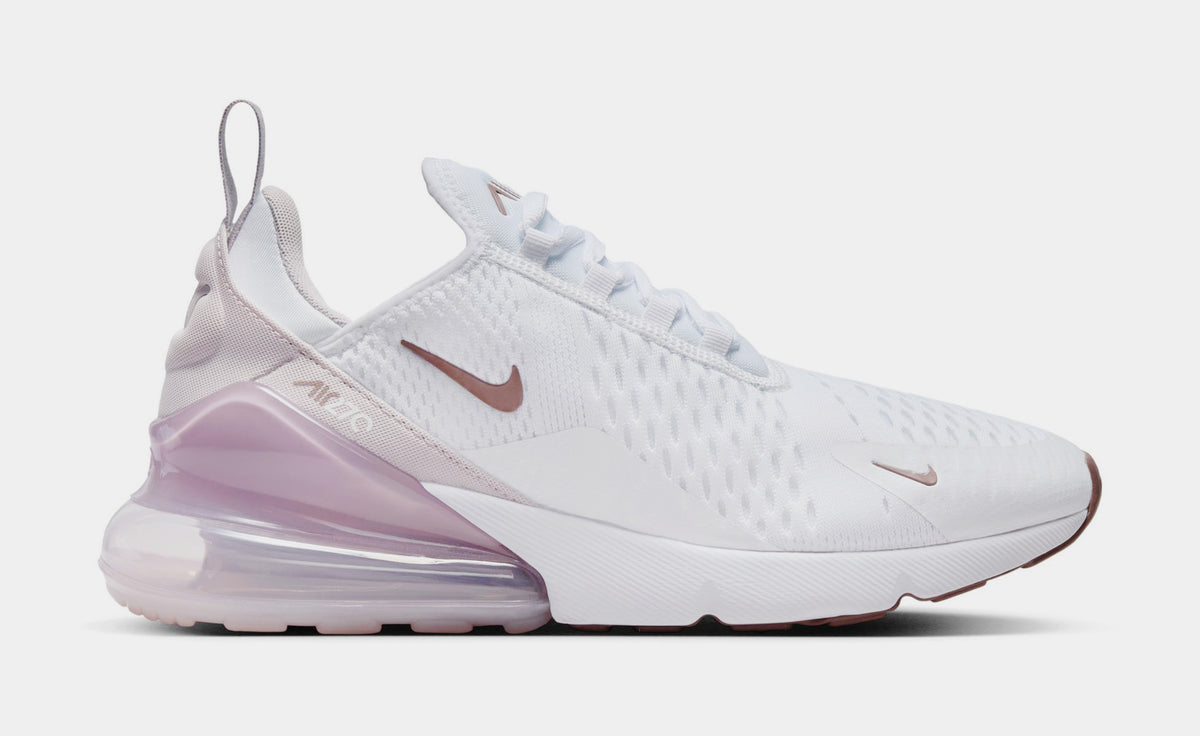 Nike Air Max 270 Womens Running Shoes White Platinum Violet Smokey ...