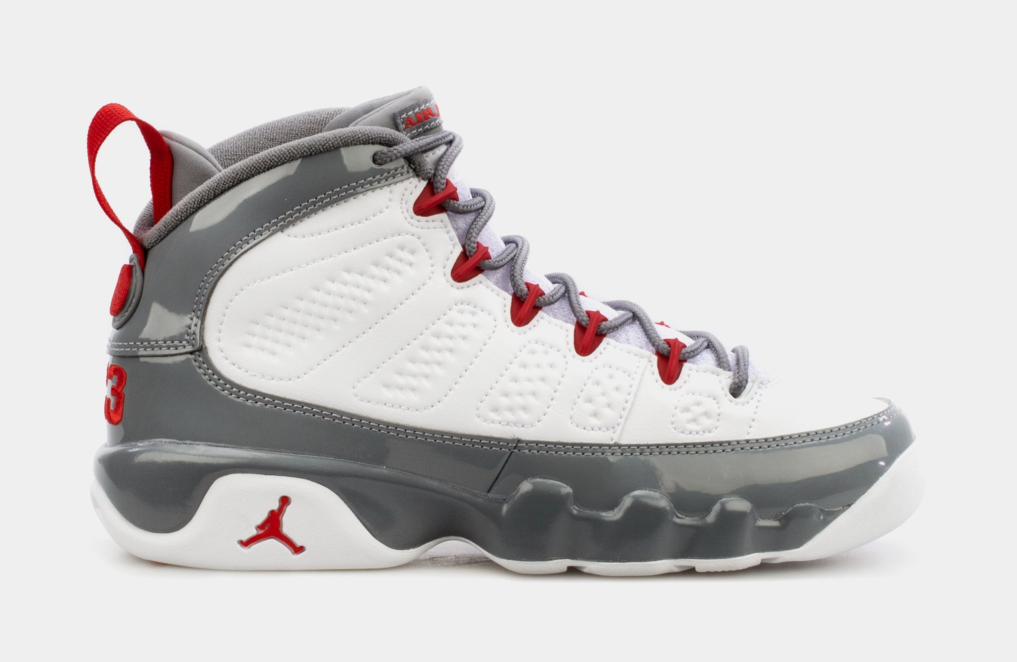 Air Jordan 9 Retro Fire Red Grade School Lifestyle Shoes (White/Red) Free  Shipping