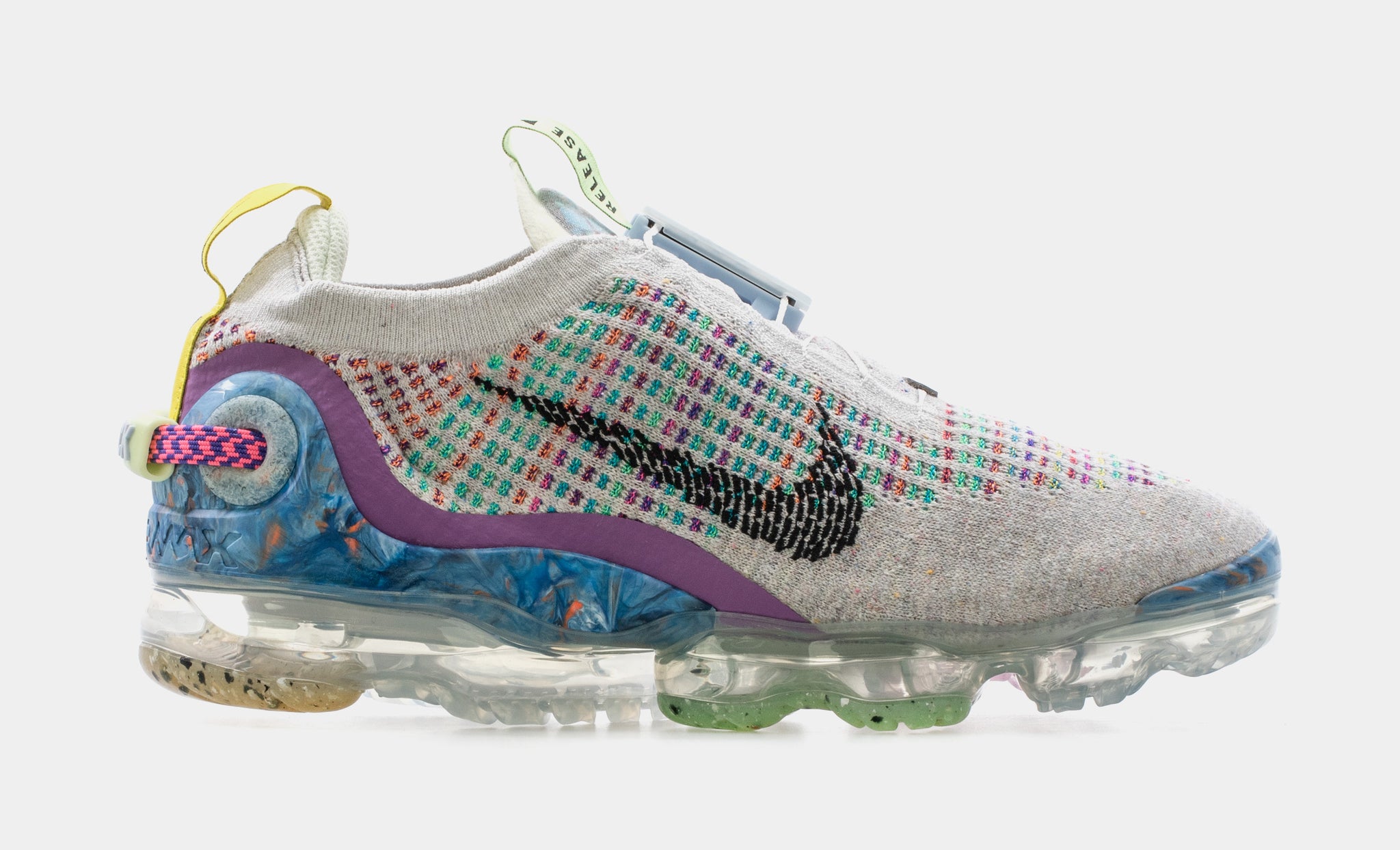 Air Vapormax 2020 Flyknit Grade School Running Shoe Grey White Multi Color