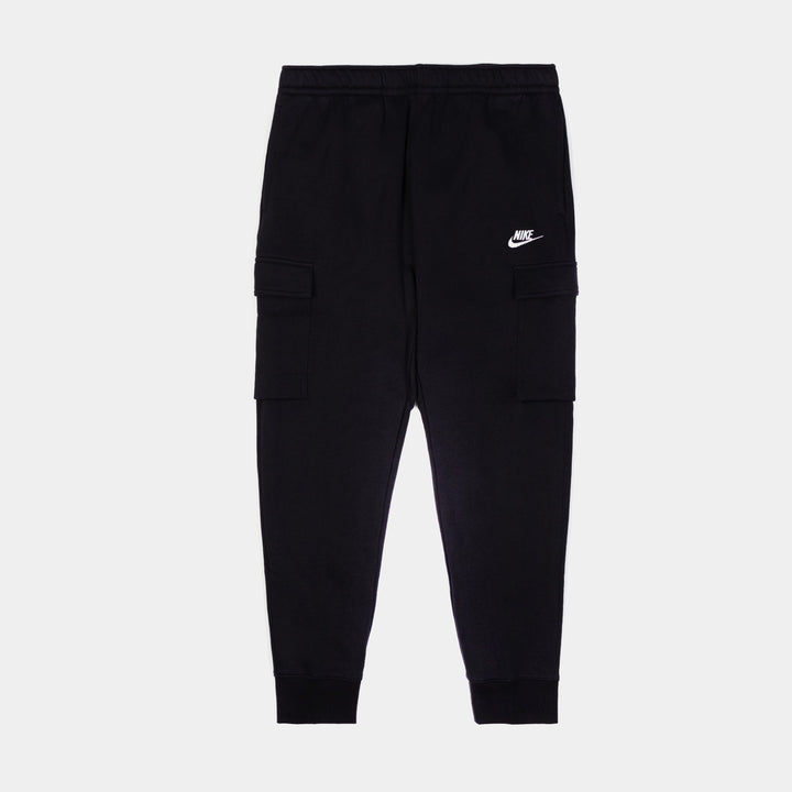 Mens Nike Club Logo Tracksuit Hoodie and Jogging Bottoms Set Black