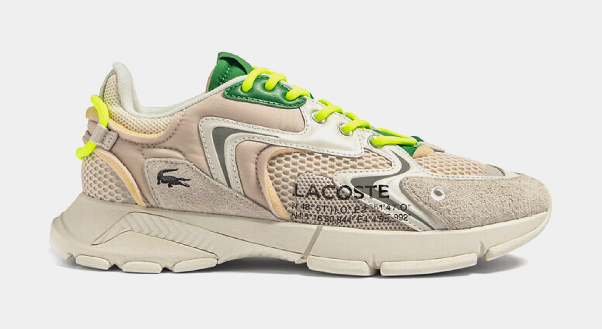 Lacoste L003 Neo Mens Lifestyle Shoes White Green 45SMA0001-WG1 – Shoe ...