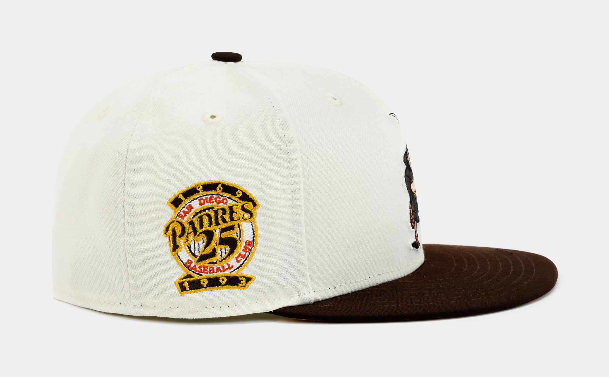 New Era Shoe Palace Exclusive San Diego Padres at The Park 59FIFTY Mens Fitted Hat (White/Brown)