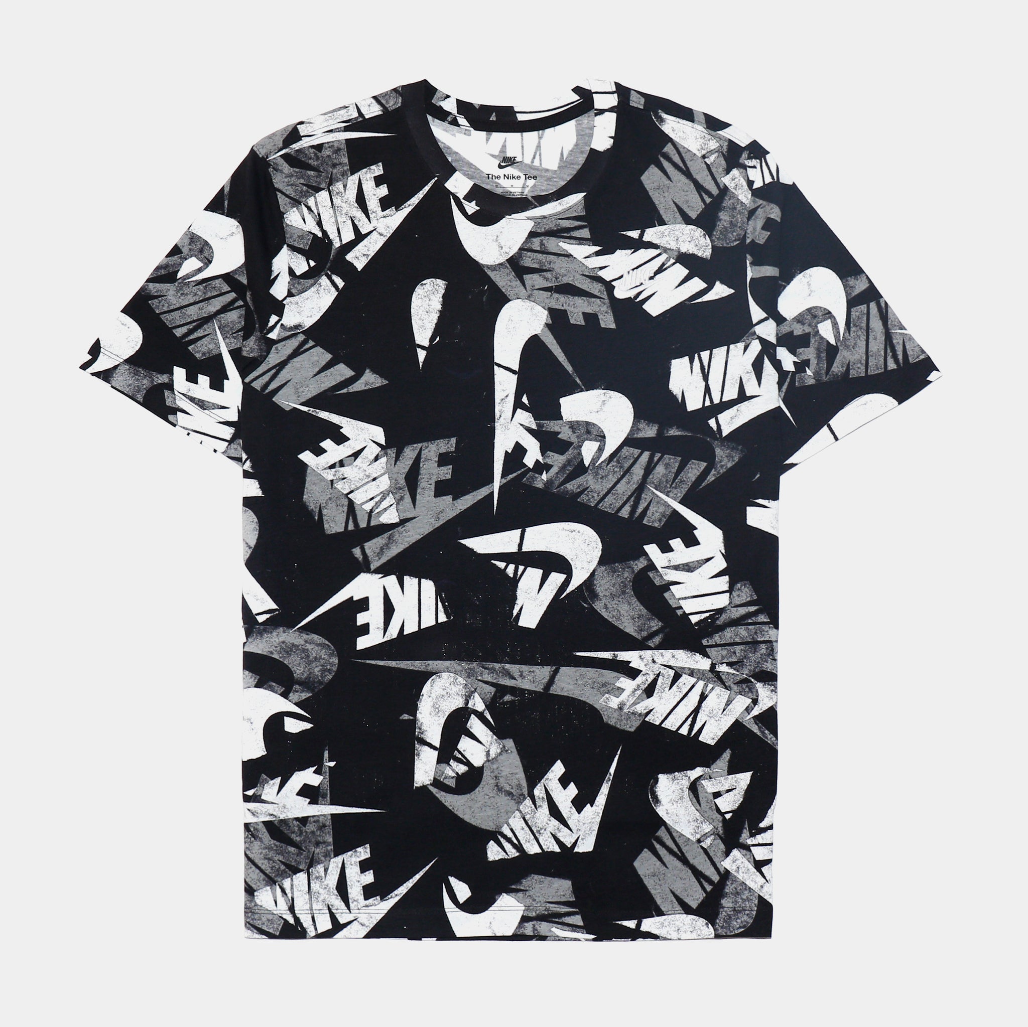 Black and best sale white nike tshirt