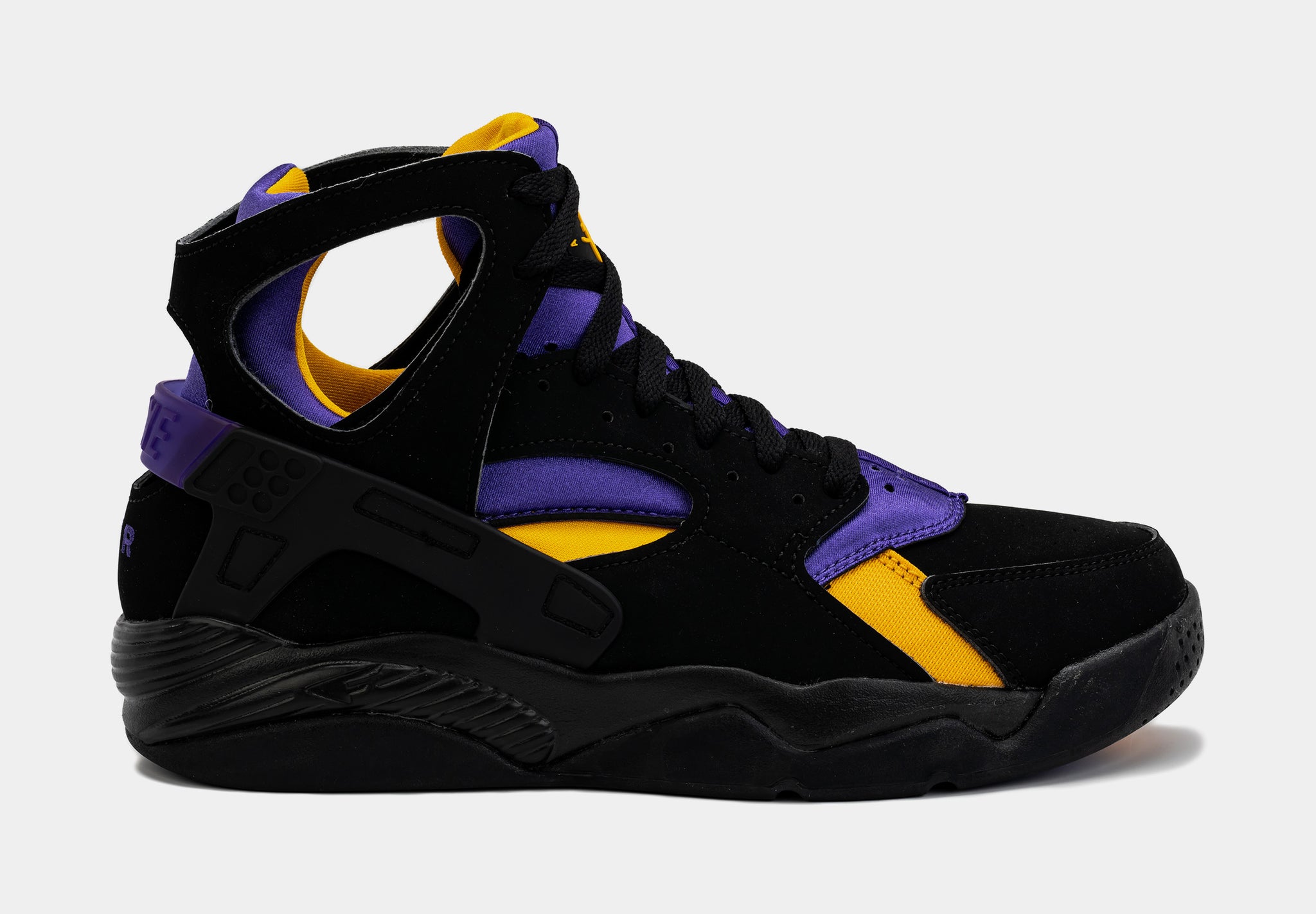 Nike Air Flight Huarache Mens Basketball Shoes Black Purple FD0188 001 Shoe Palace