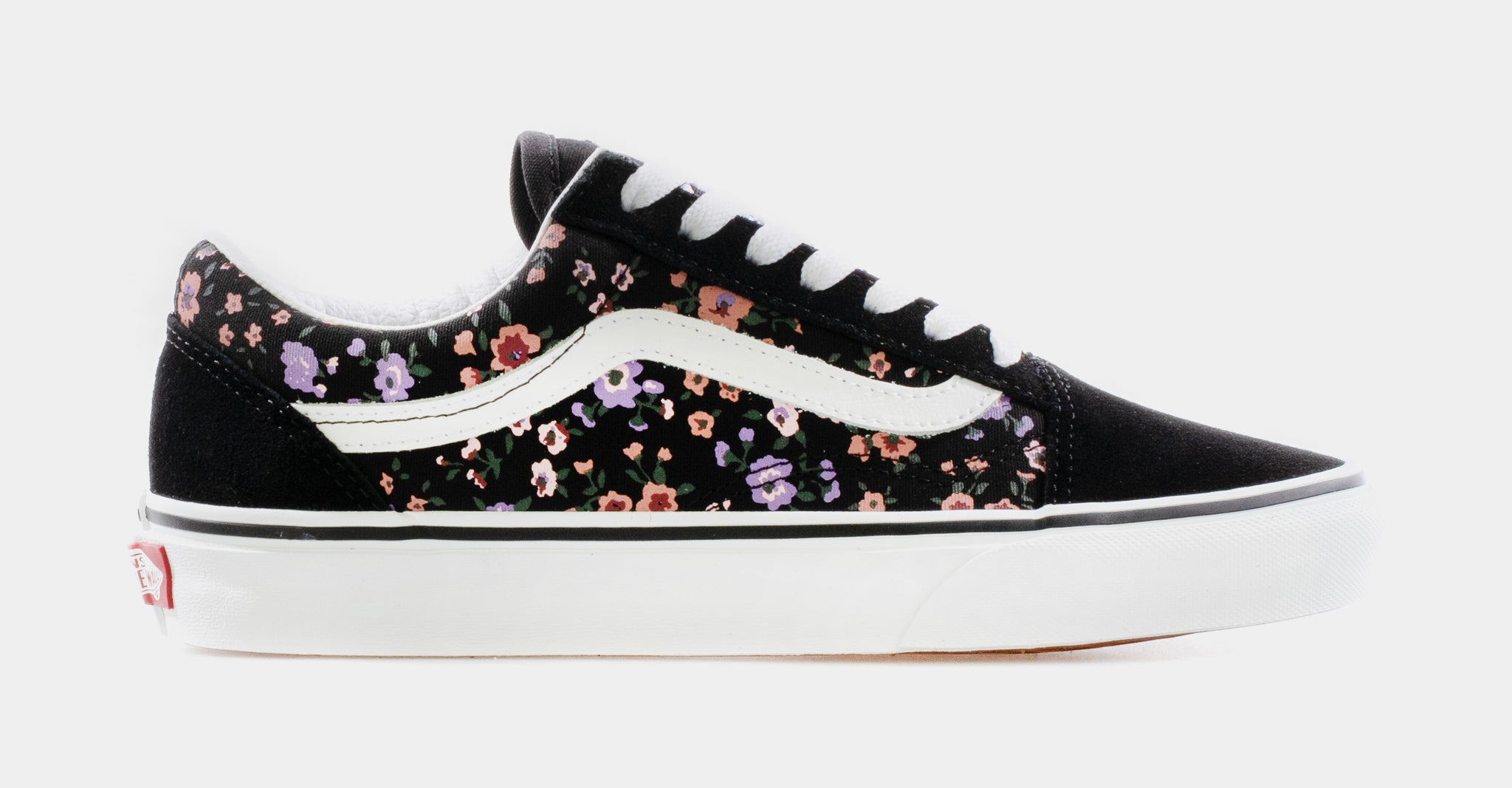 Vans Old Skool Floral Womens Skate Shoe Black Multi 8G19HS Shoe Palace