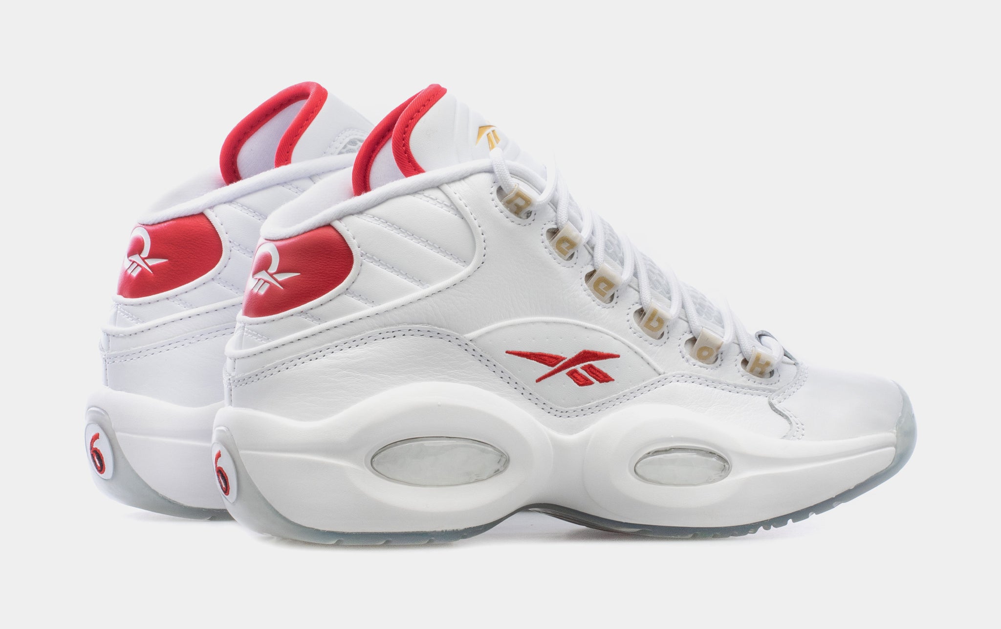 Reebok question mid store white red