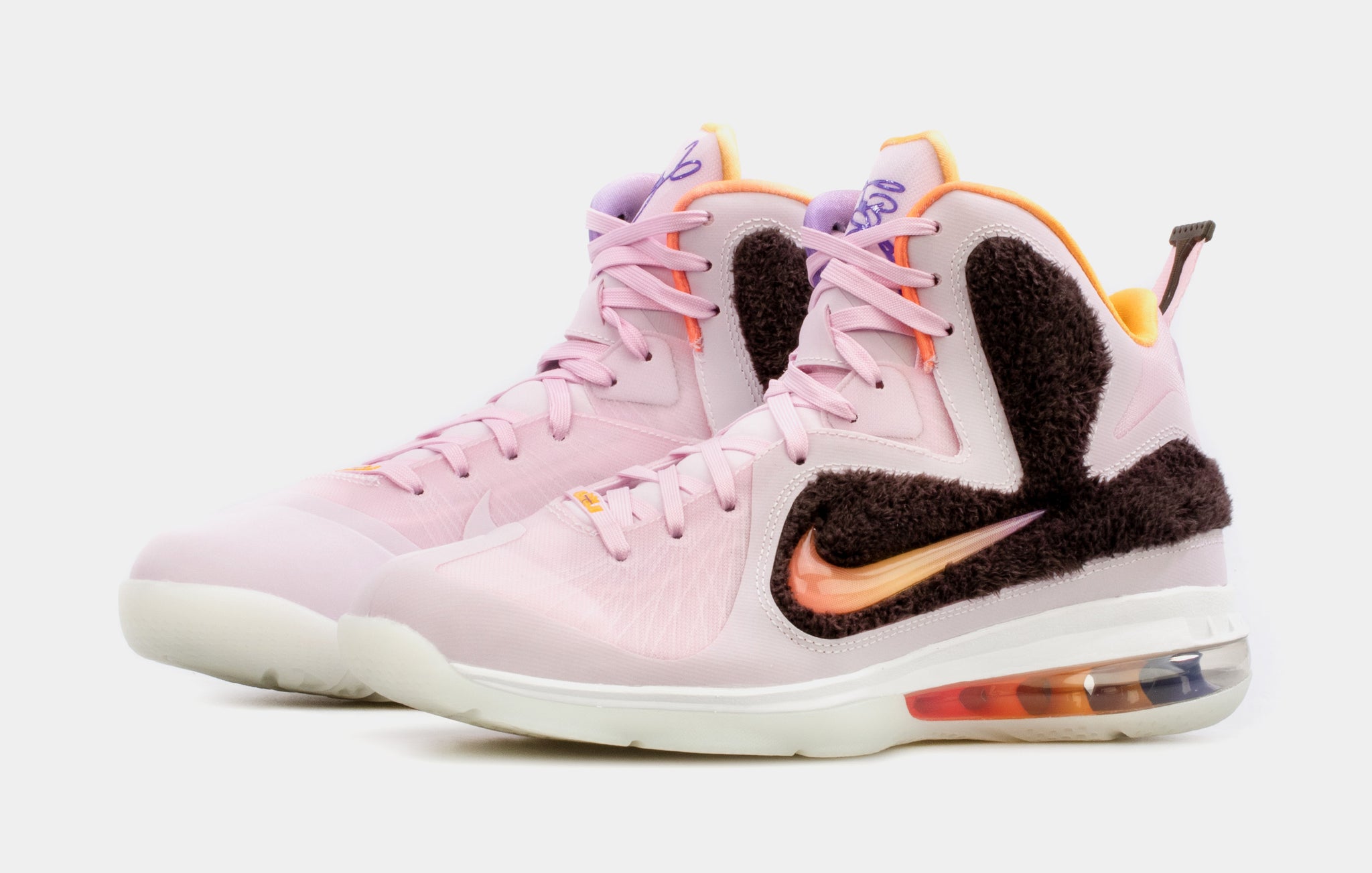 Nike Lebron IX Regal Pink Mens Basketball Shoes Pink Brown DJ3908
