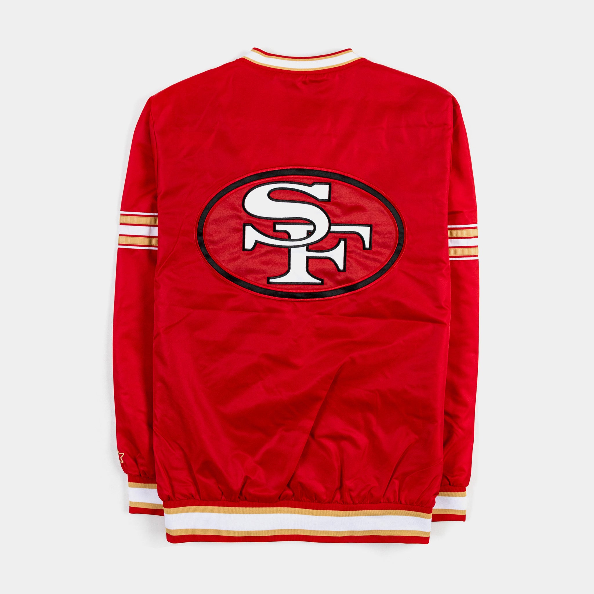 GIII/STARTER San Francisco 49ers Renegade Nylon Pullover Windbreaker Mens Jacket (Red)
