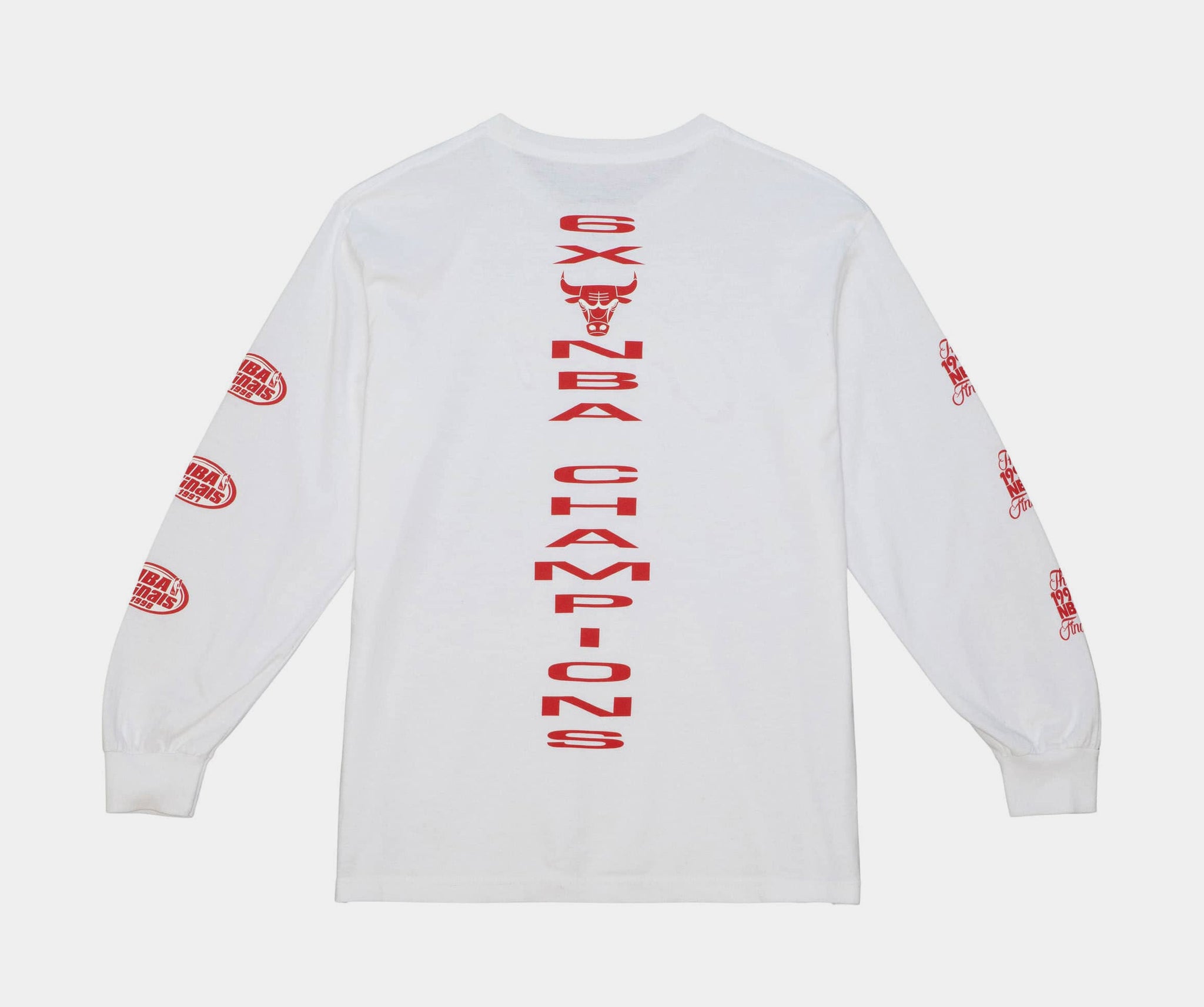 Mitchell and Ness Chicago Bulls White Cherry Bomb Long Sleeve T Shirt, White, 100% Cotton, Size XL, Rally House