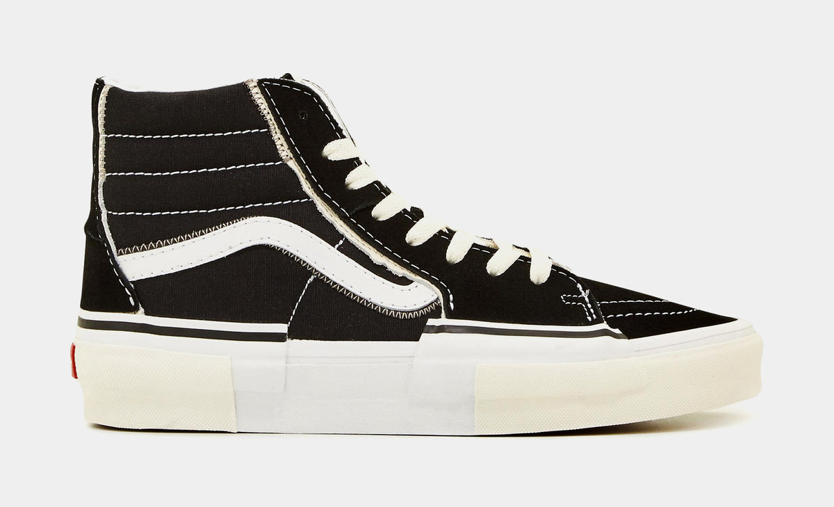 Vans SK8 Hi Reconstruct Mens Skate Shoes Black White 5UK6BT – Shoe Palace