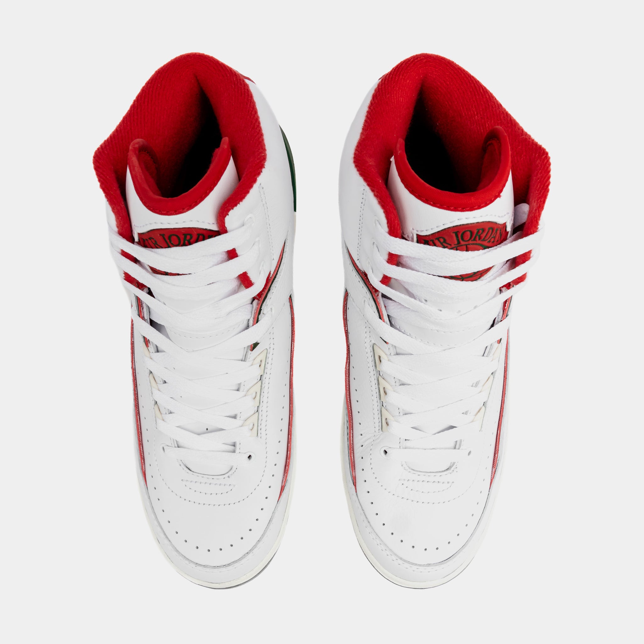 Air Jordan 2 Retro Italy Mens Lifestyle Shoes (White/Fire Red) Free Shipping