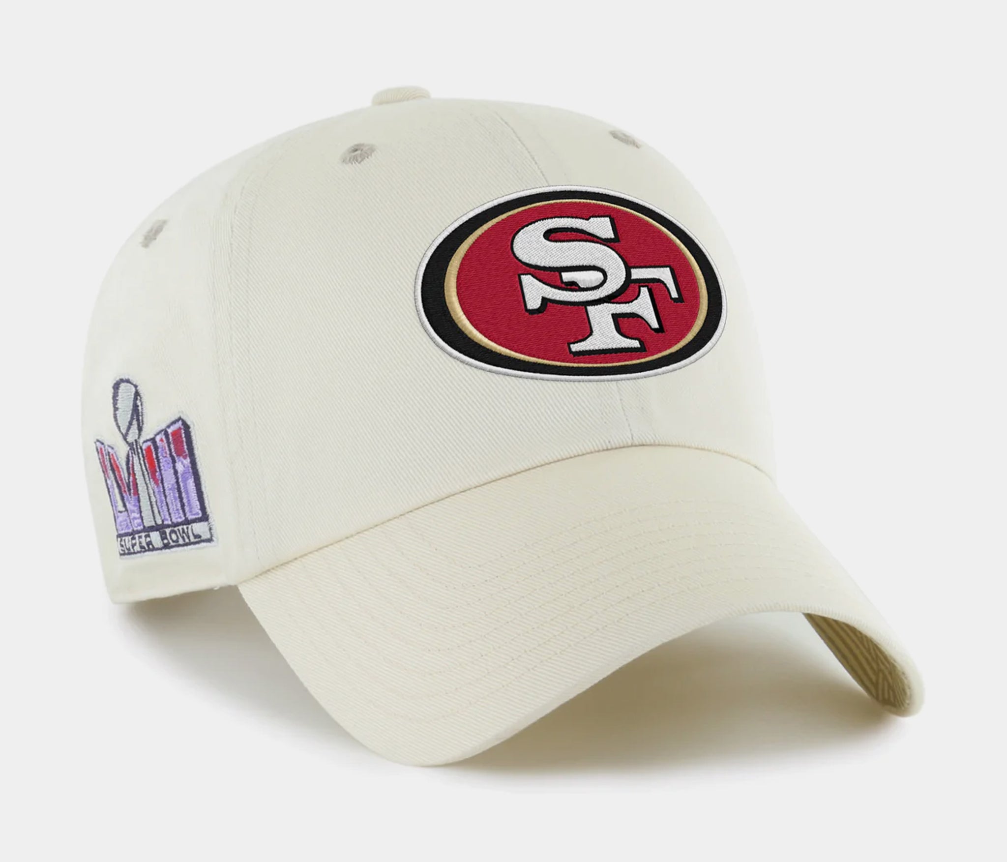 San Francisco 49ers Superbowl LVIII '47 Clean Up Mens Hat (Beige/Red)