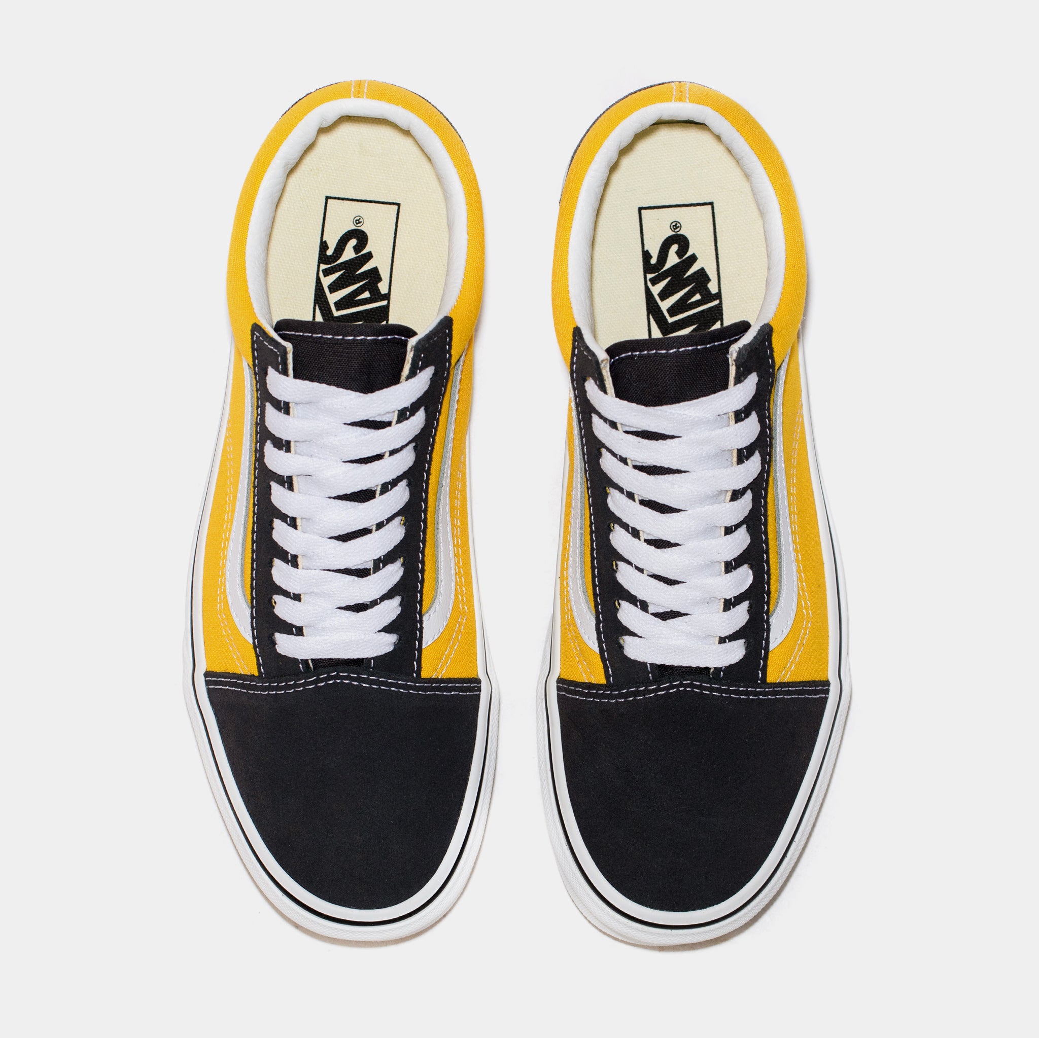 Old skool vans black hotsell and yellow