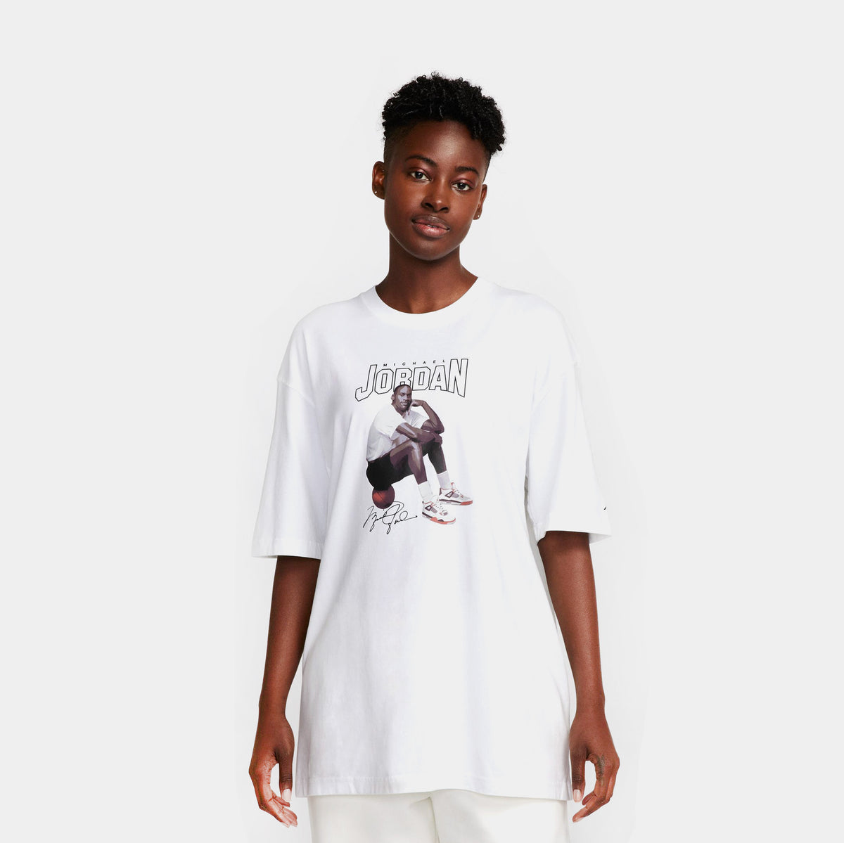 Jordan Michael Jordan Graphic Womens Short Sleeve Shirt White FN5703 ...