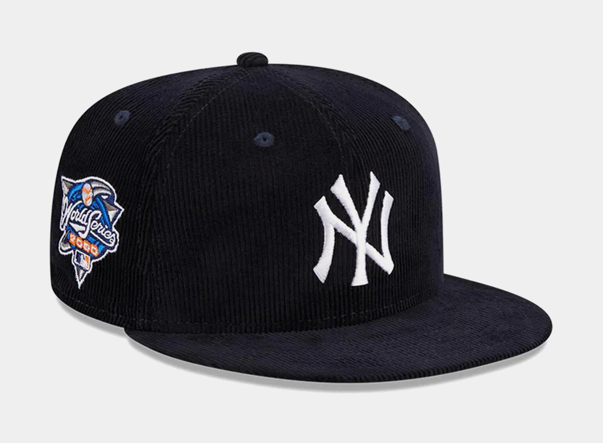 New York Yankees Throwback Corduroy 59FIFTY Mens Hat (Navy)