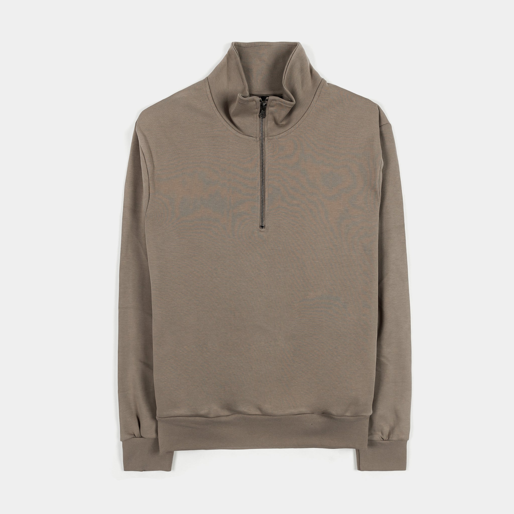 Maison Article Particle Tech Fleece Quarter Zip Mens Pullover Brown