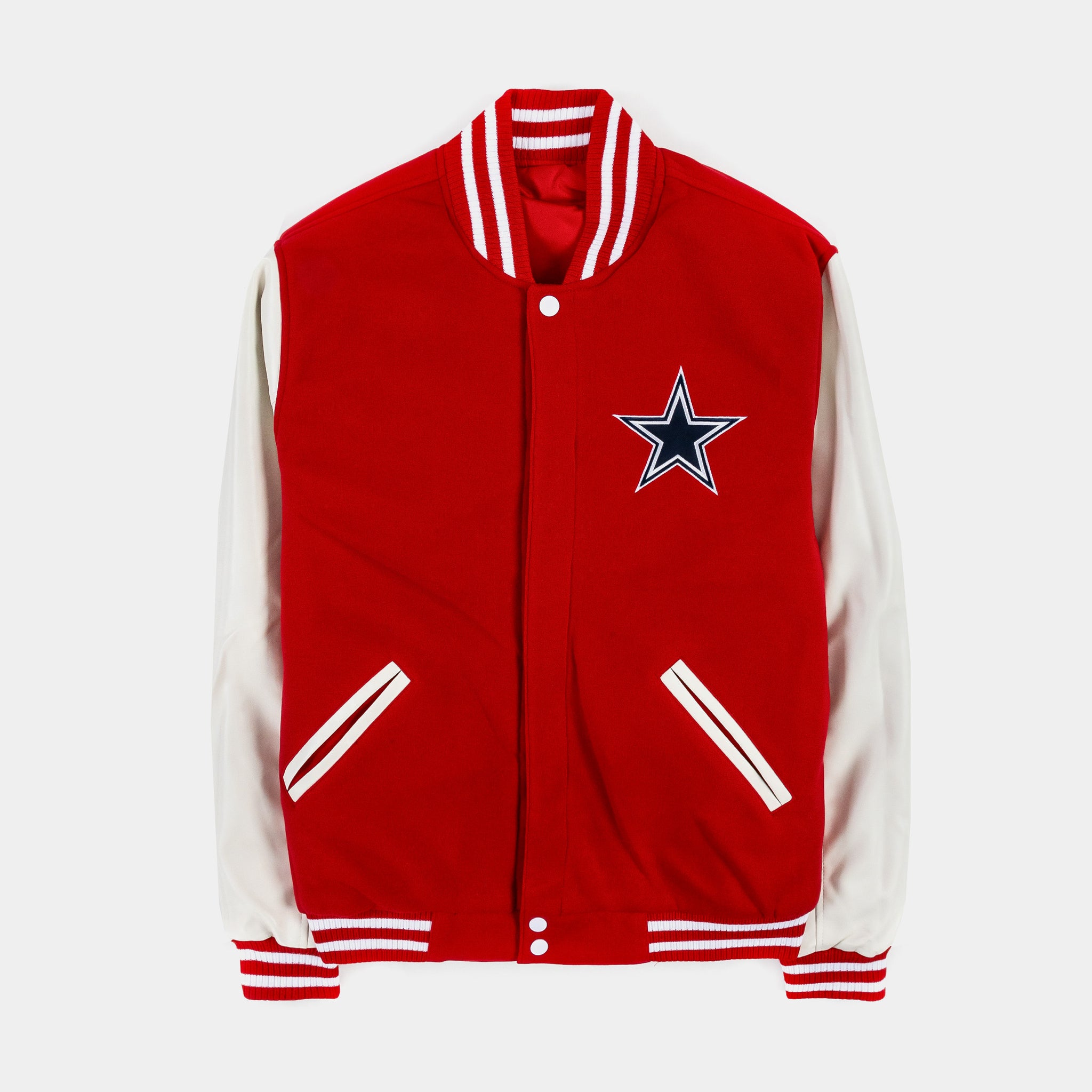 White and 2024 red letterman jacket