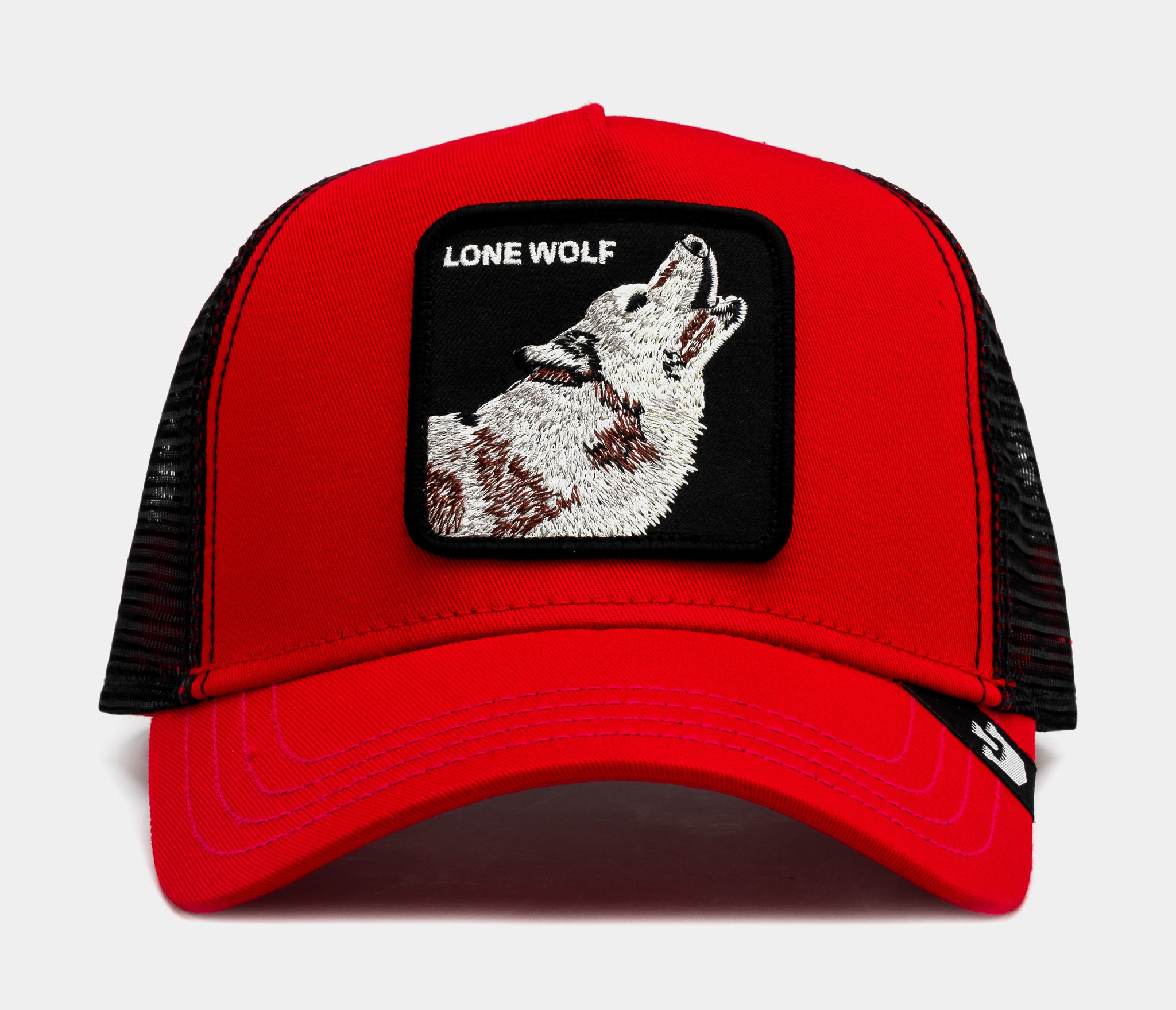 Shoe Palace Exclusive Wolf Palace Trucker Mens Hat (Red/Black)