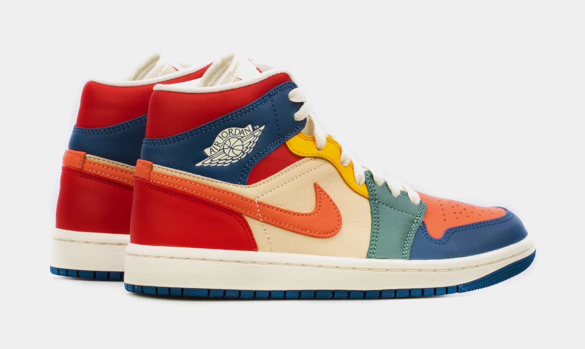 Jordan Air Jordan 1 Retro Mid Multi-Color Womens Lifestyle Shoes