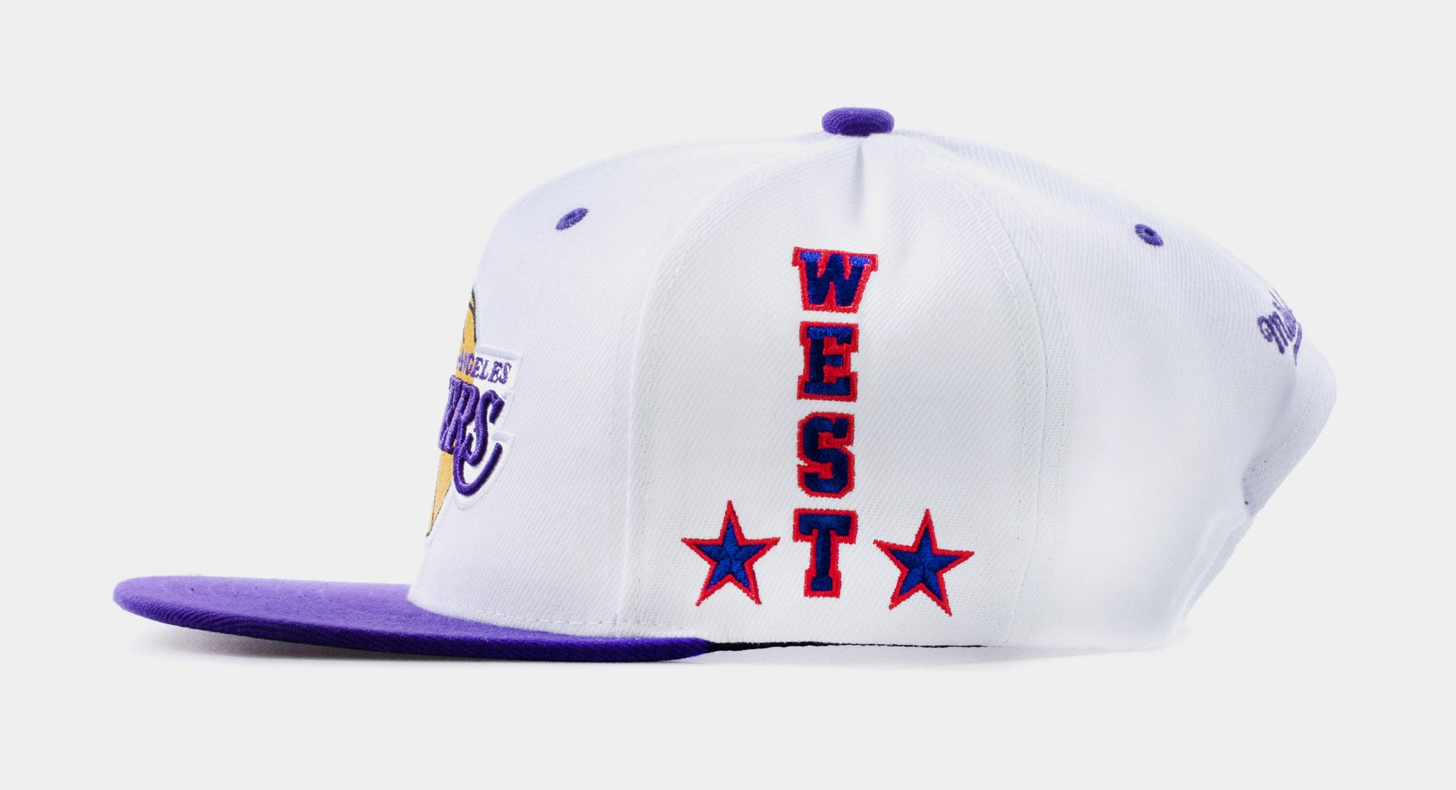 Los Angeles Lakers NBA White Mitchell & Ness Snapback hat cap