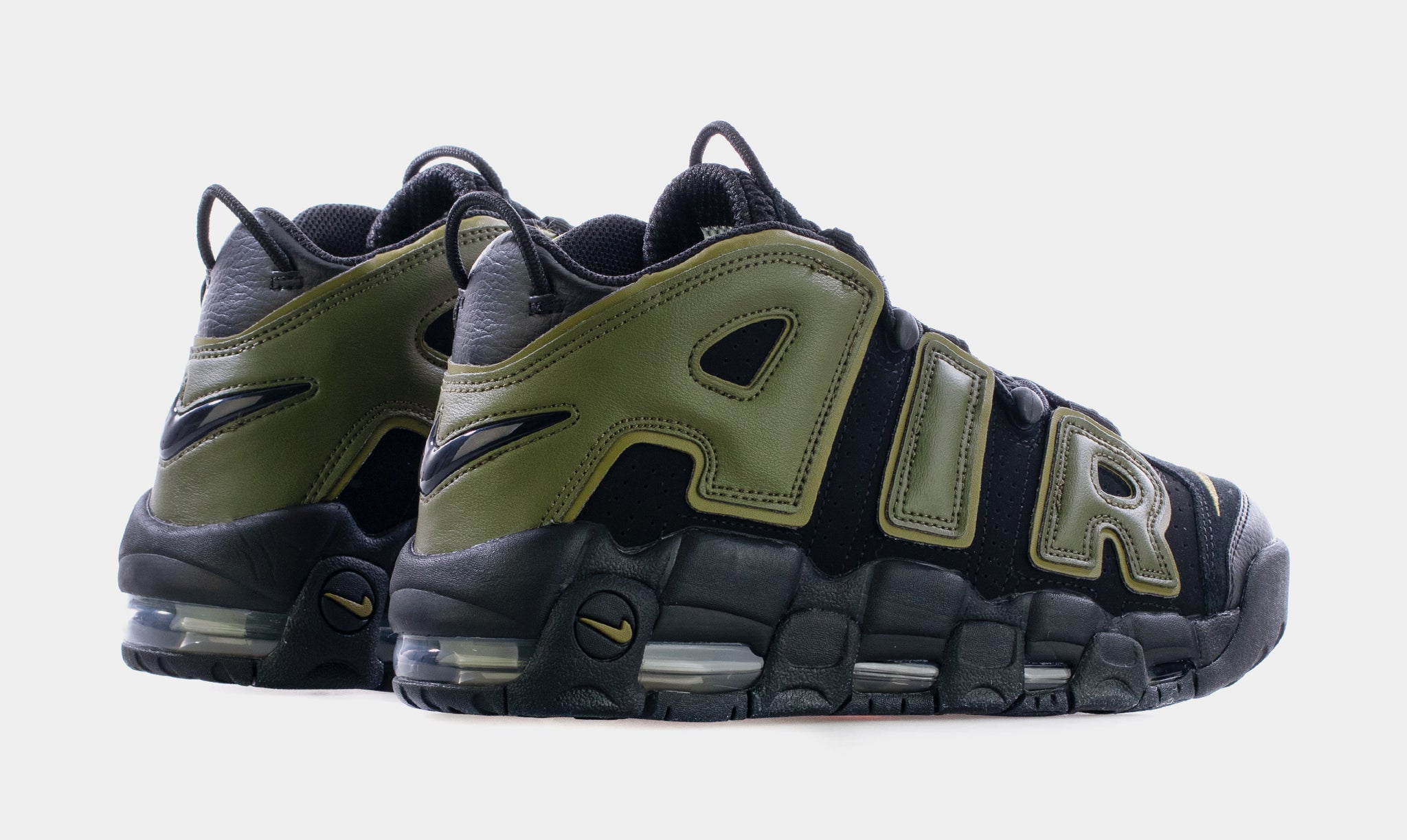 Leather Daily Wear Nike Air More Uptempo 96 Premium black Men's shoes
