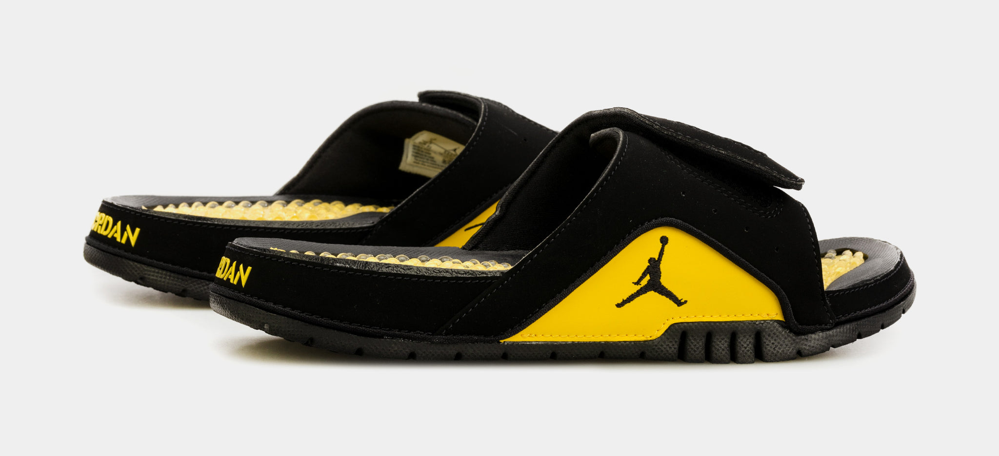 Mens black jordan slides deals