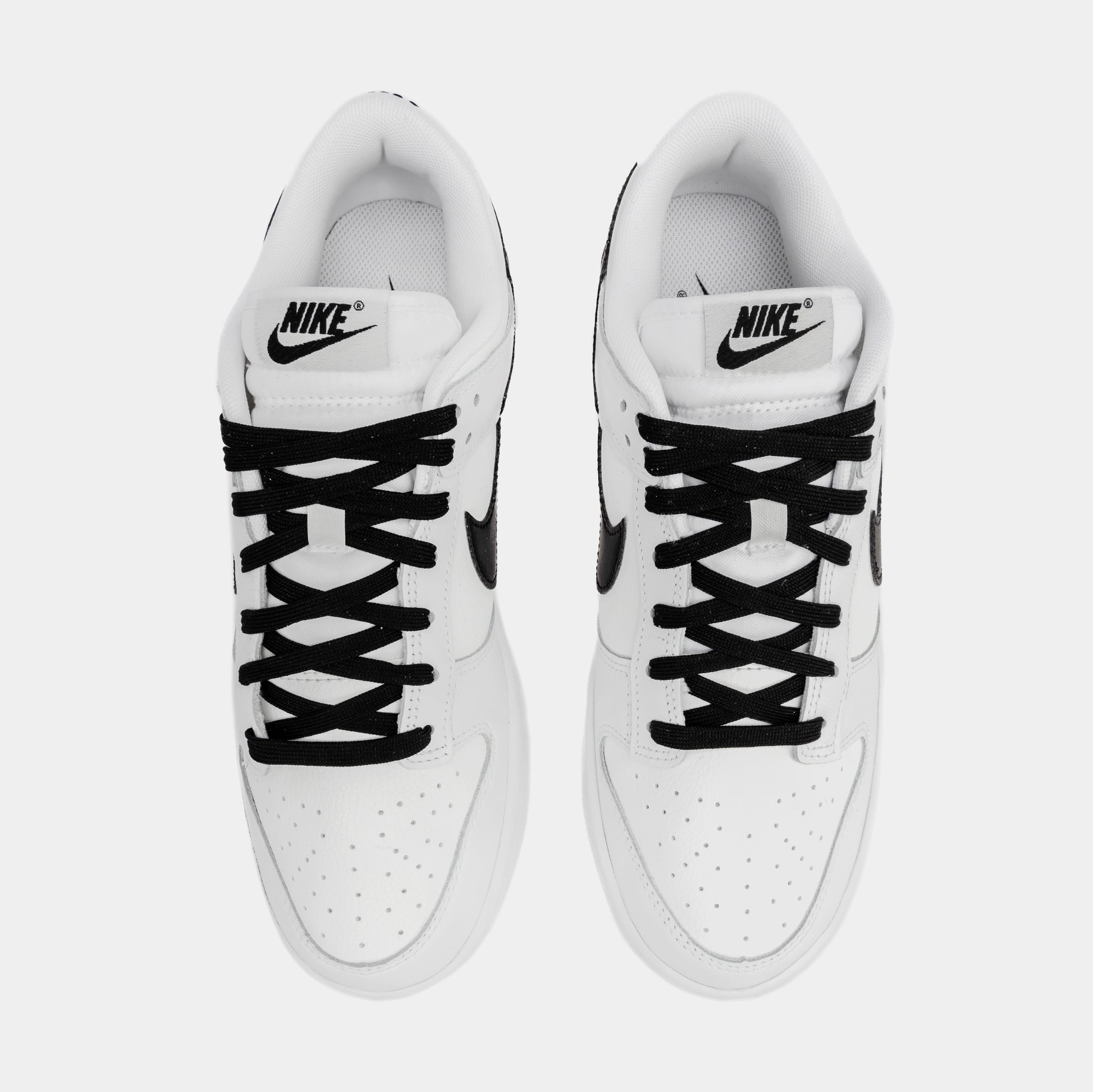 Nike Dunk Low White Black Mens Lifestyle Shoes White Black Free