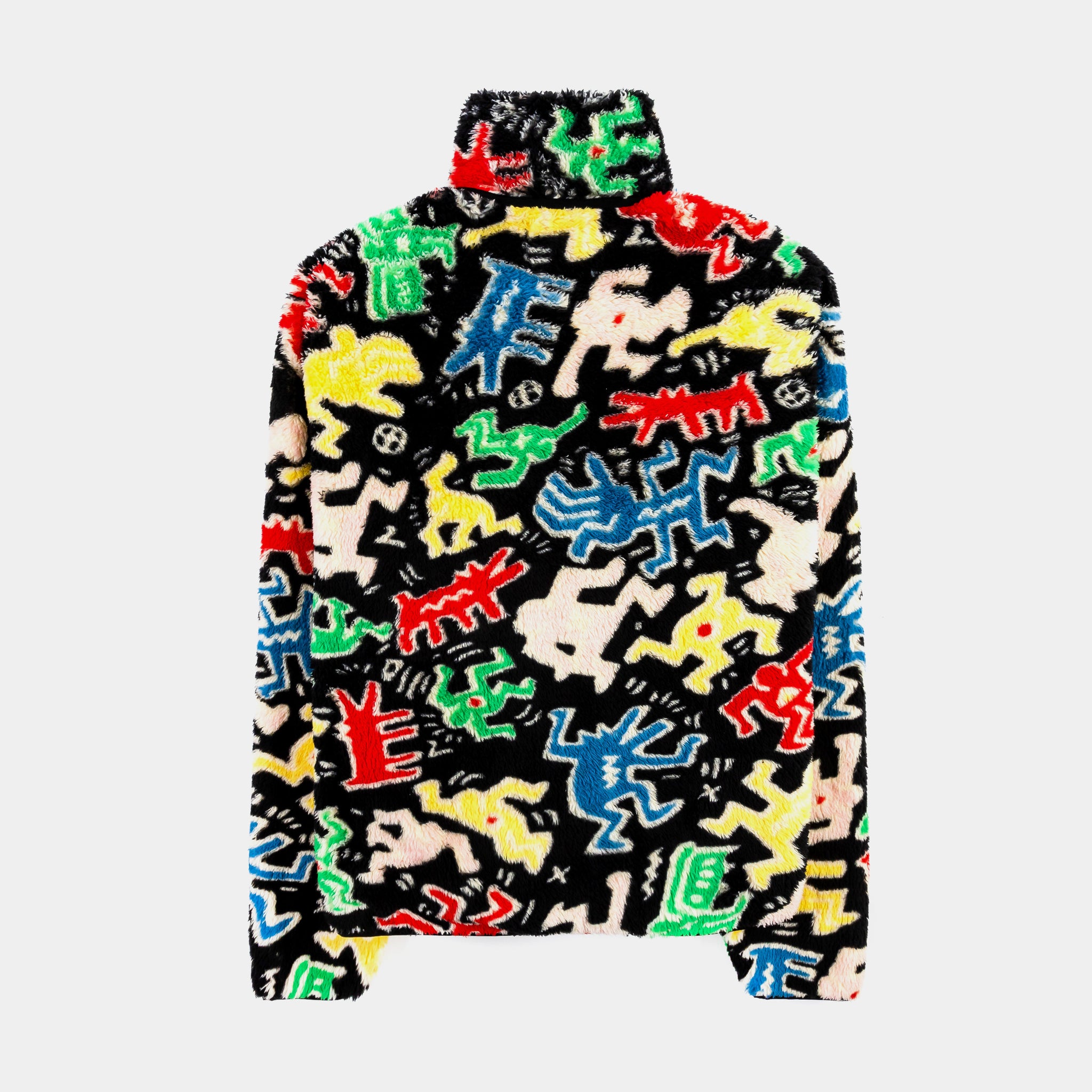 SP x Keith Haring Heart All Over Print Sherpa Mens Jacket (Multi)