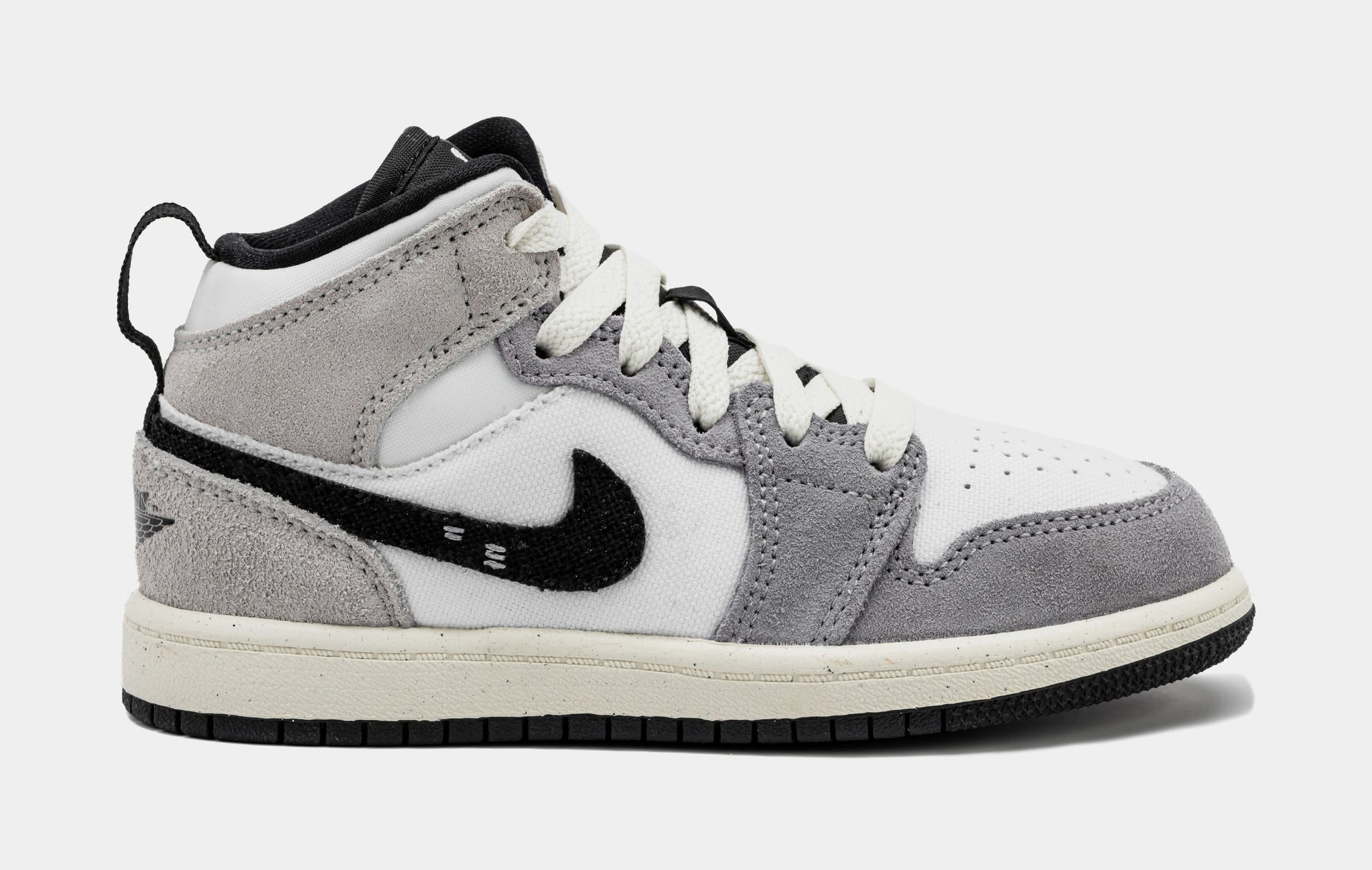 Jordan Air Jordan 1 Retro Mid Craft Cement Grey Preschool