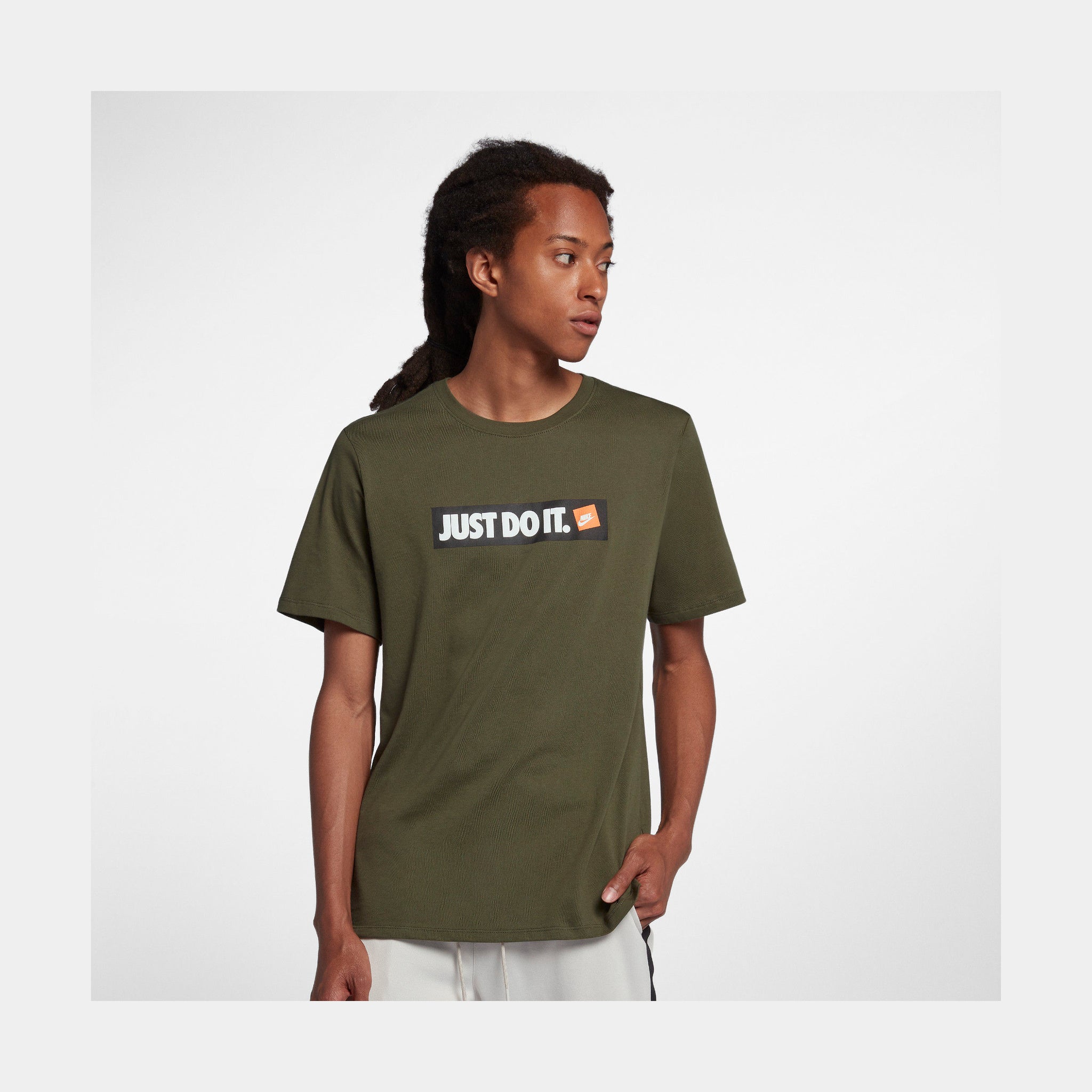 Army green nike outlet t shirt