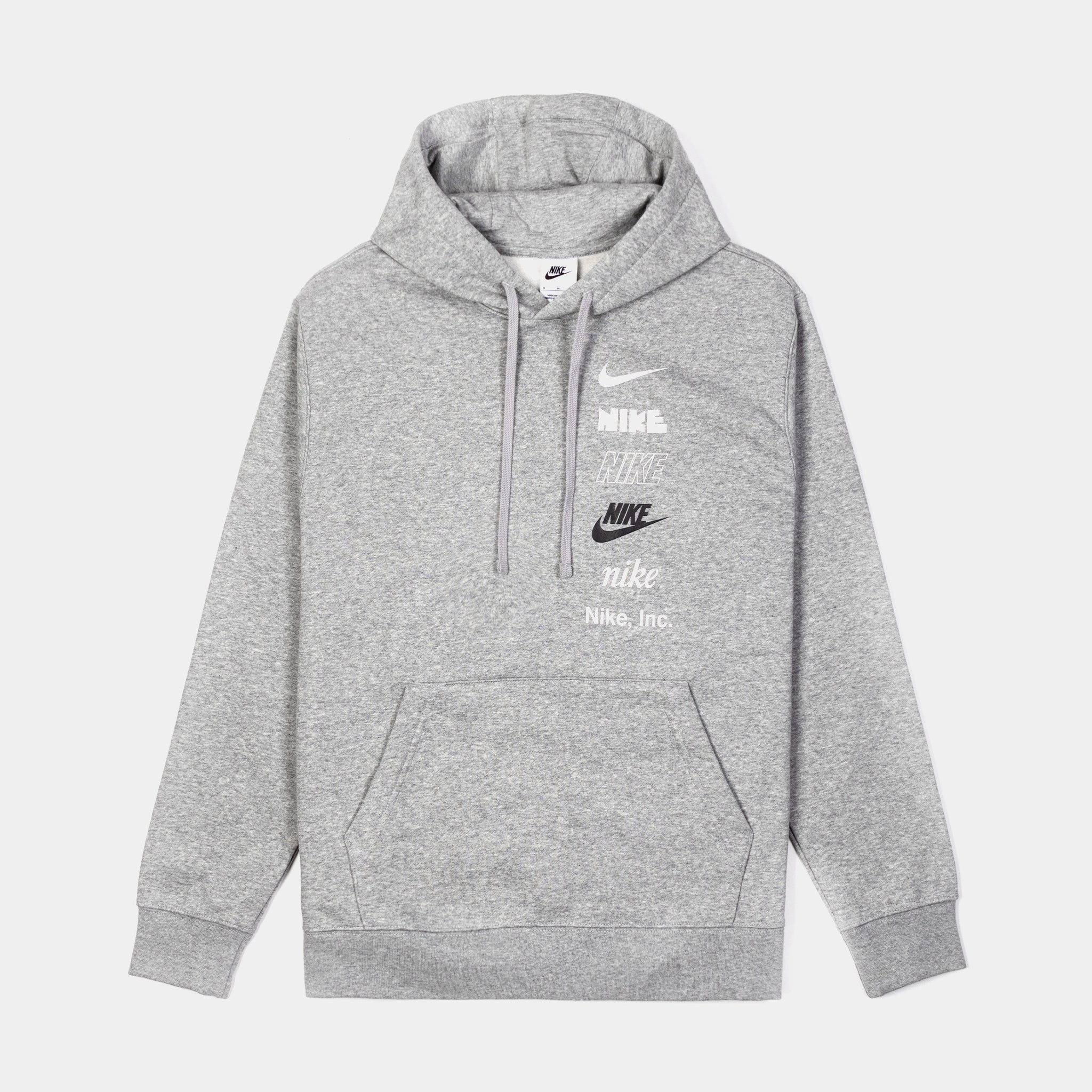 Club Fleece Pullover Mens Hoodie Grey