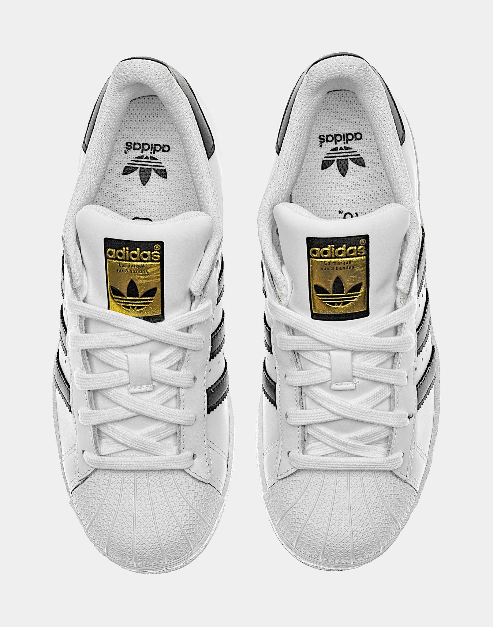 Adidas superstar foundation outlet white and gold