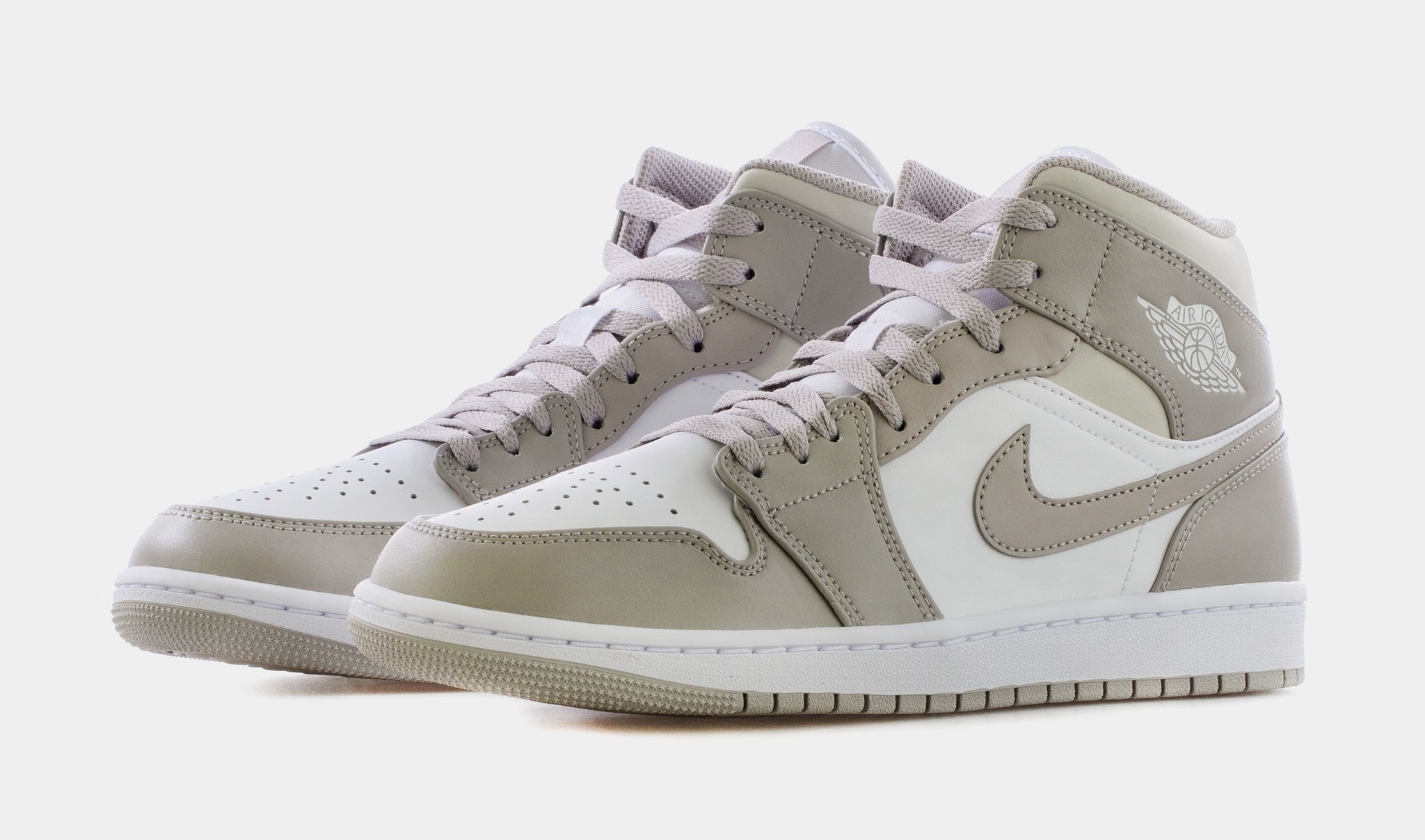 Air Jordan 1 Mid Linen Mens Lifestyle Shoes (College Grey/White) Limit One  Per Customer