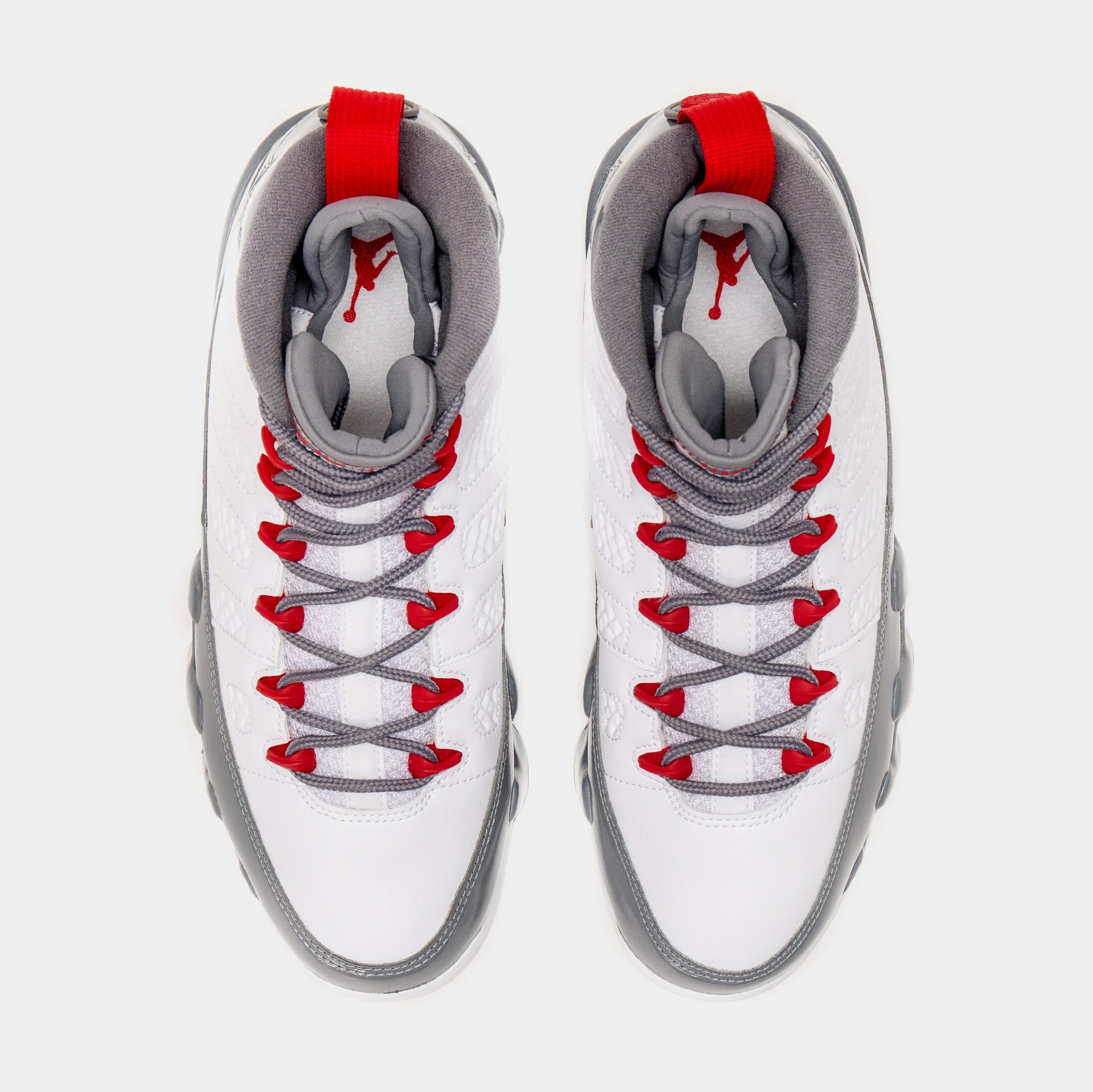 Jordan Air Jordan 9 Retro Fire Red Mens Lifestyle Shoes White Grey