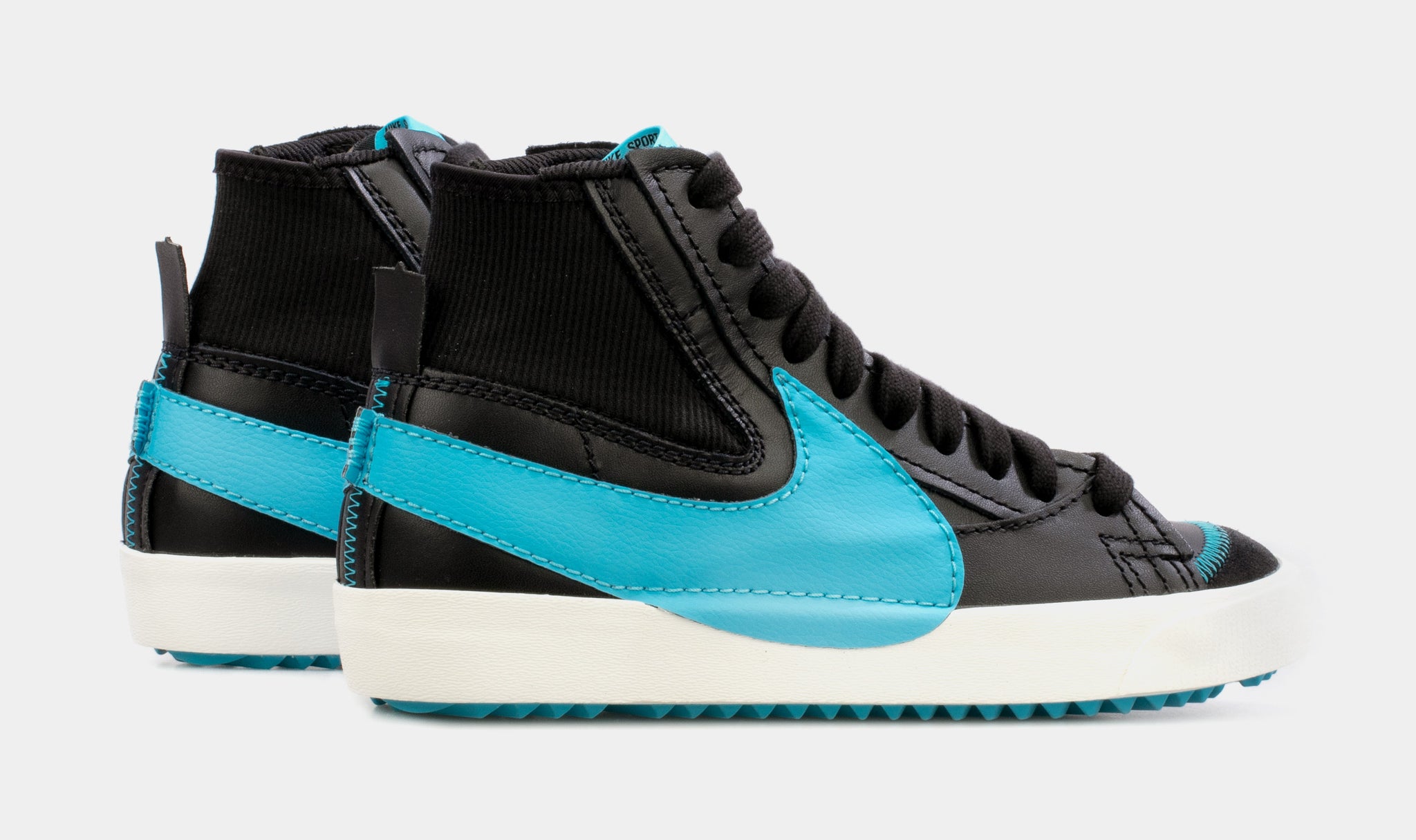 Blazer Mid 77 Jumbo Aqua Mens Lifestyle Shoes Black Blue