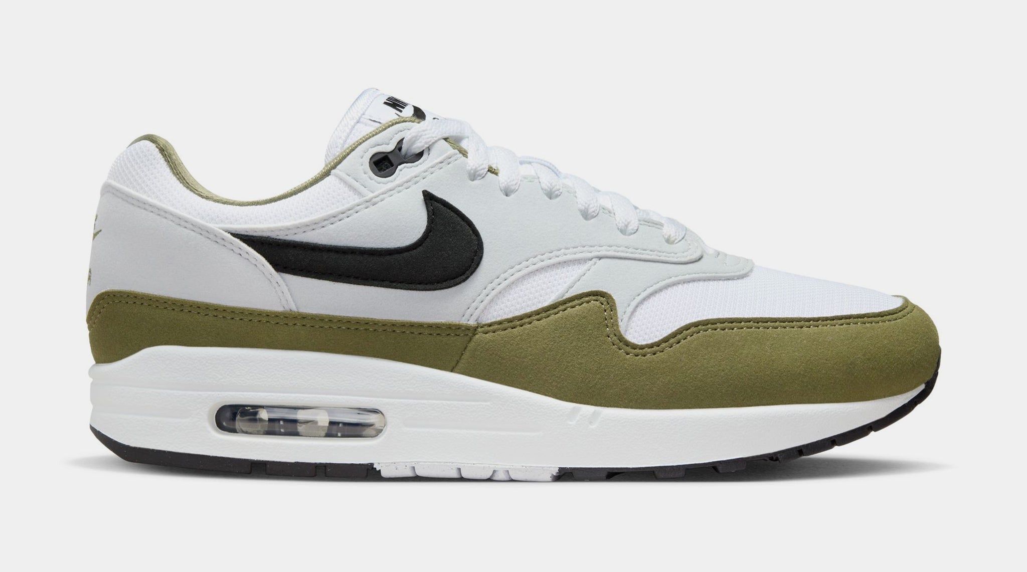 Nike Air Max 1 Medium Olive Mens Lifestyle Shoes White Pure