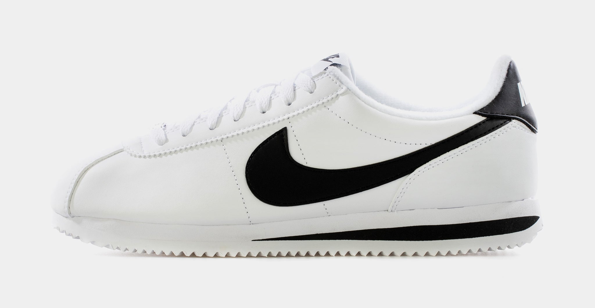 Nike Cortez Basic Leather Classic Mens Lifestyle Shoe White Black