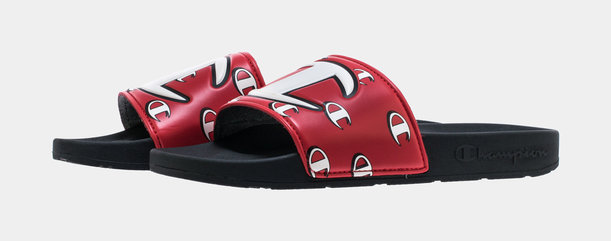 Champion IPO Repeat Mens Slide Sandal Black Red CM100334M Shoe