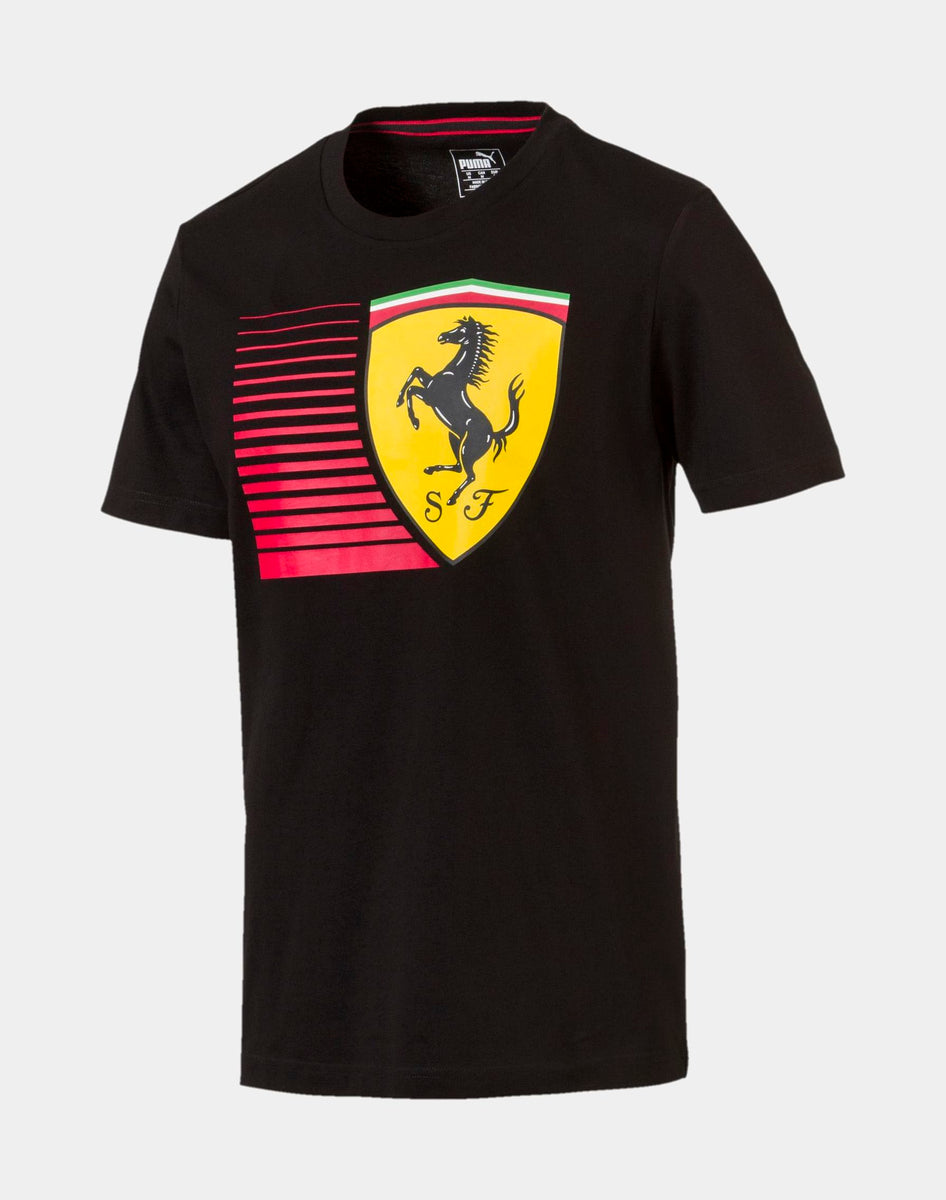 PUMA Scuderia Ferrari Big Shield Mens T-Shirt Black 576705 02 – Shoe Palace