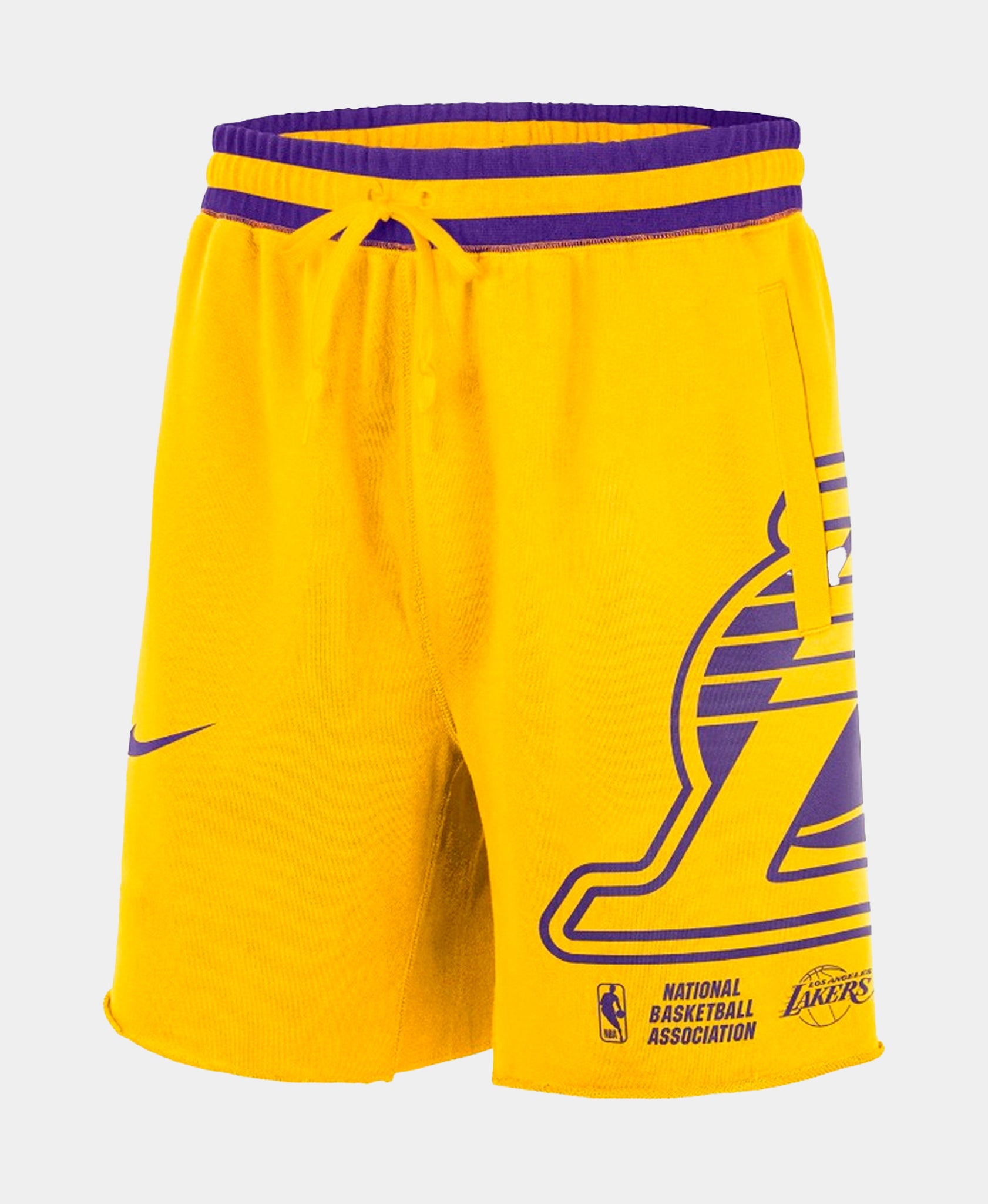 Los Angeles Lakers Fleece Shorts Mens Shorts (White/Purple)