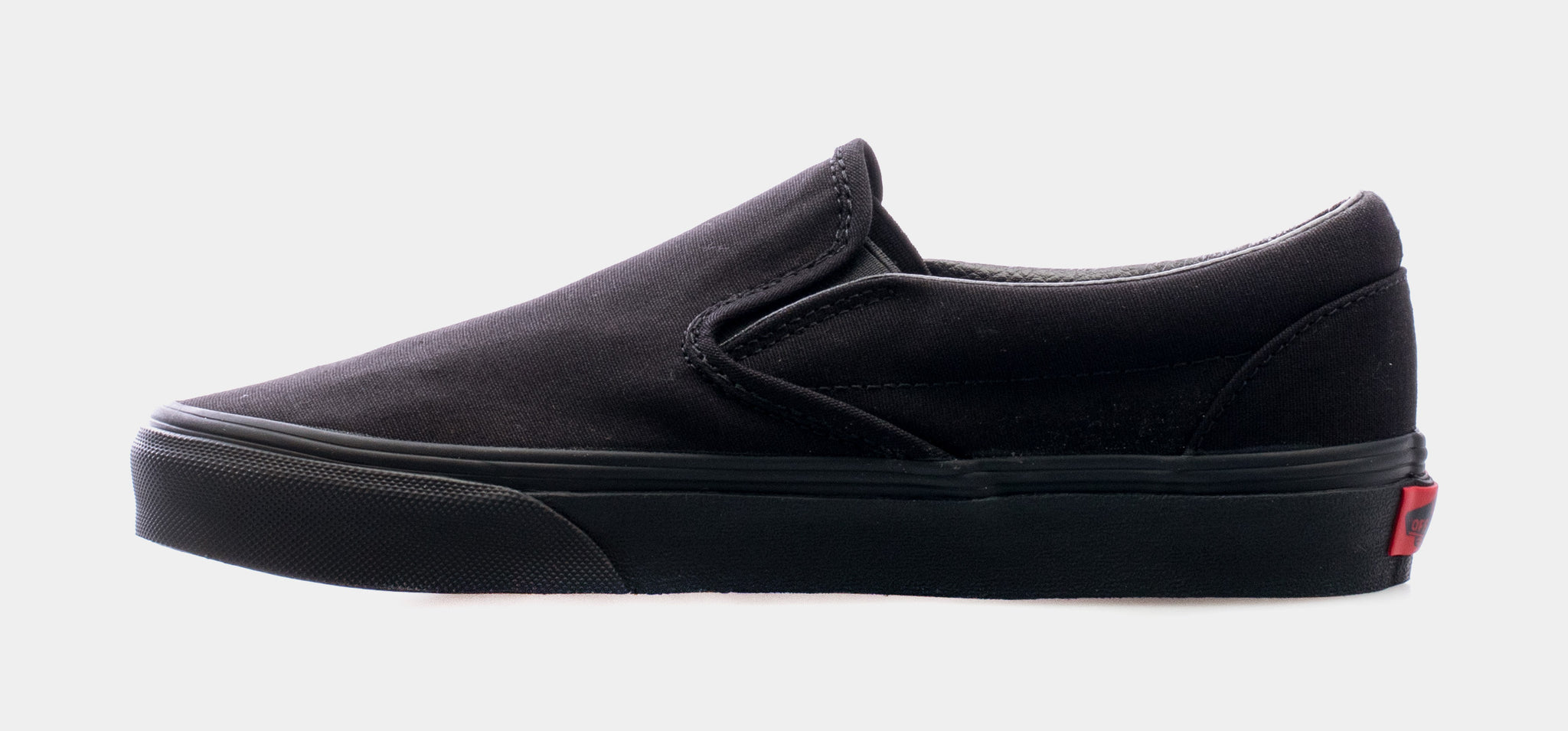 Vans black cheap slip ons mens