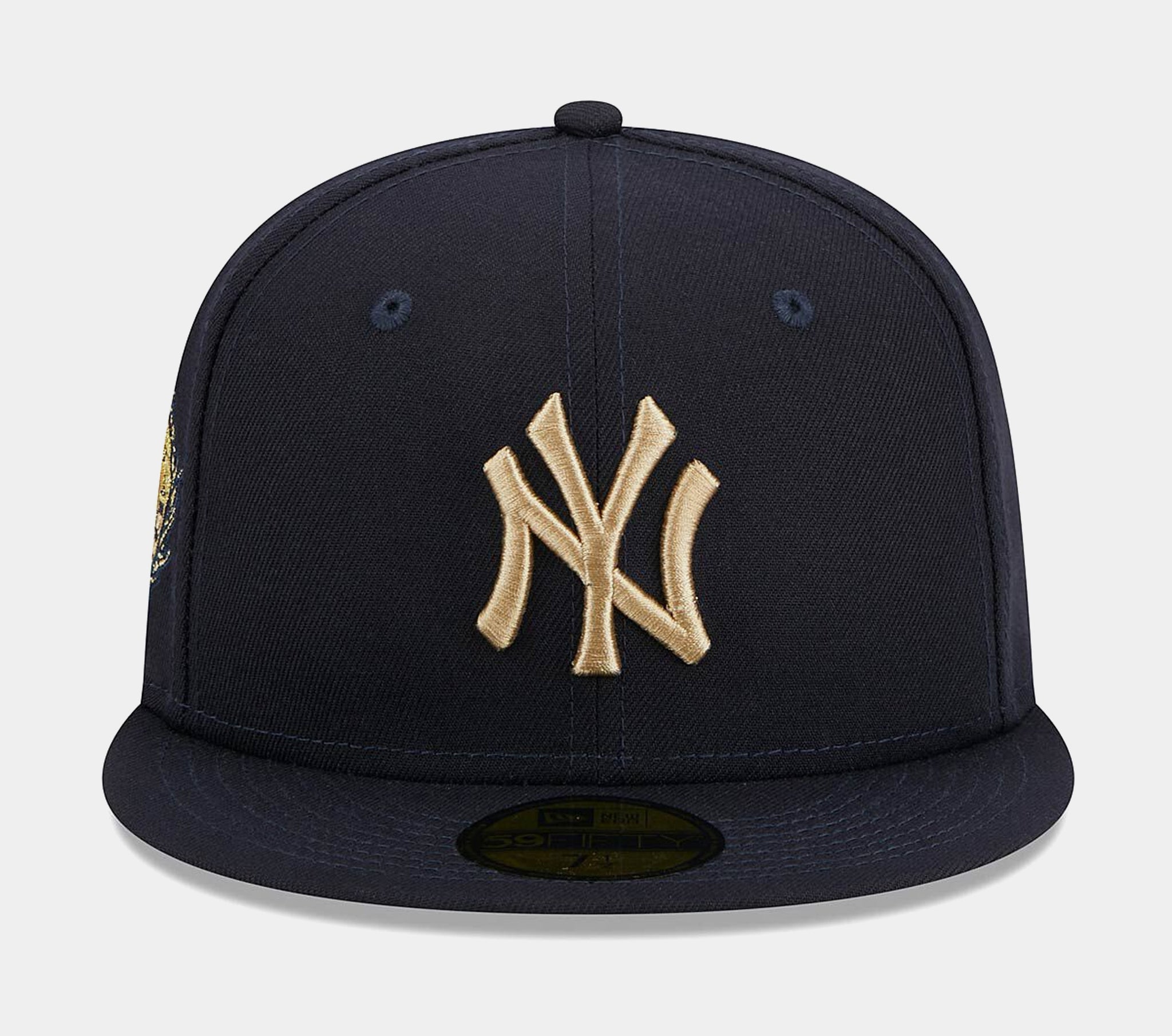 New York Yankees Laurel Side Patch 59FIFTY Mens Hat (Navy)