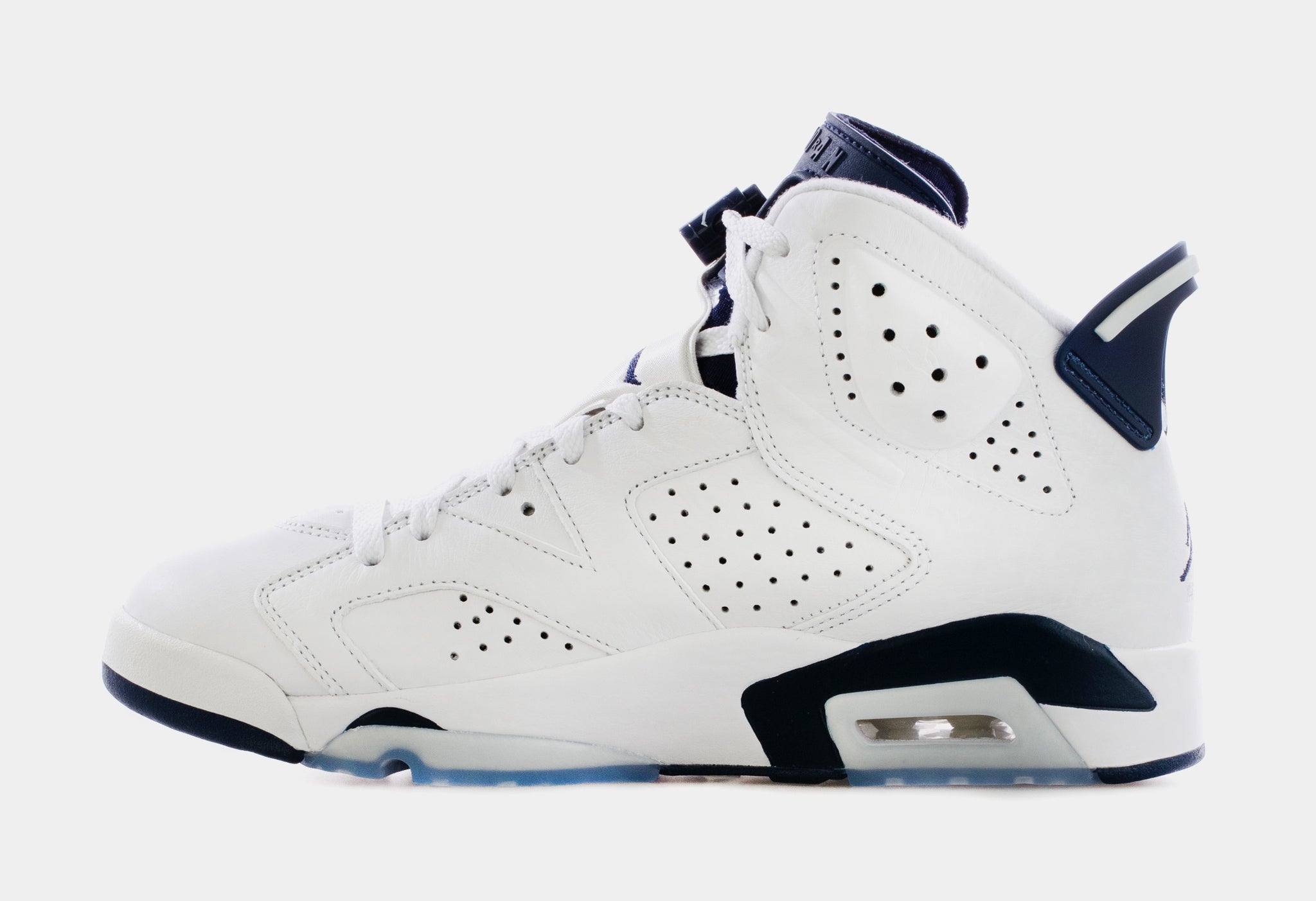 White and deals navy jordans