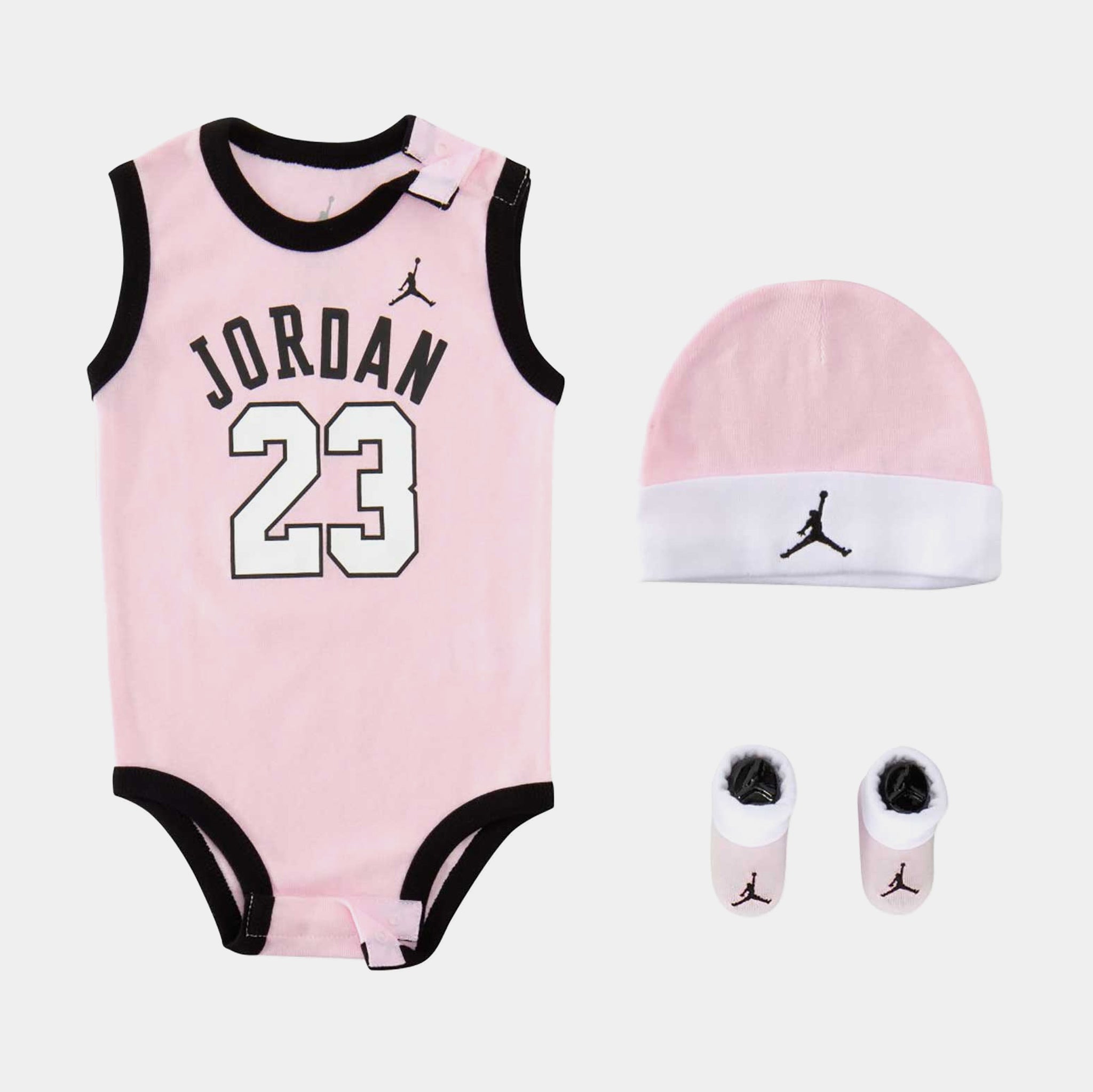 Jordan 23 Jersey 3 Piece Set Infant Set Pink LJ0208-A9Y – Shoe Palace