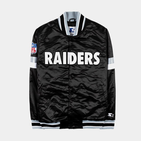 GIII/STARTER Shoe Palace Exclusive Las Vegas Raiders Home Game Varsity Mens Jacket (Black/Grey)