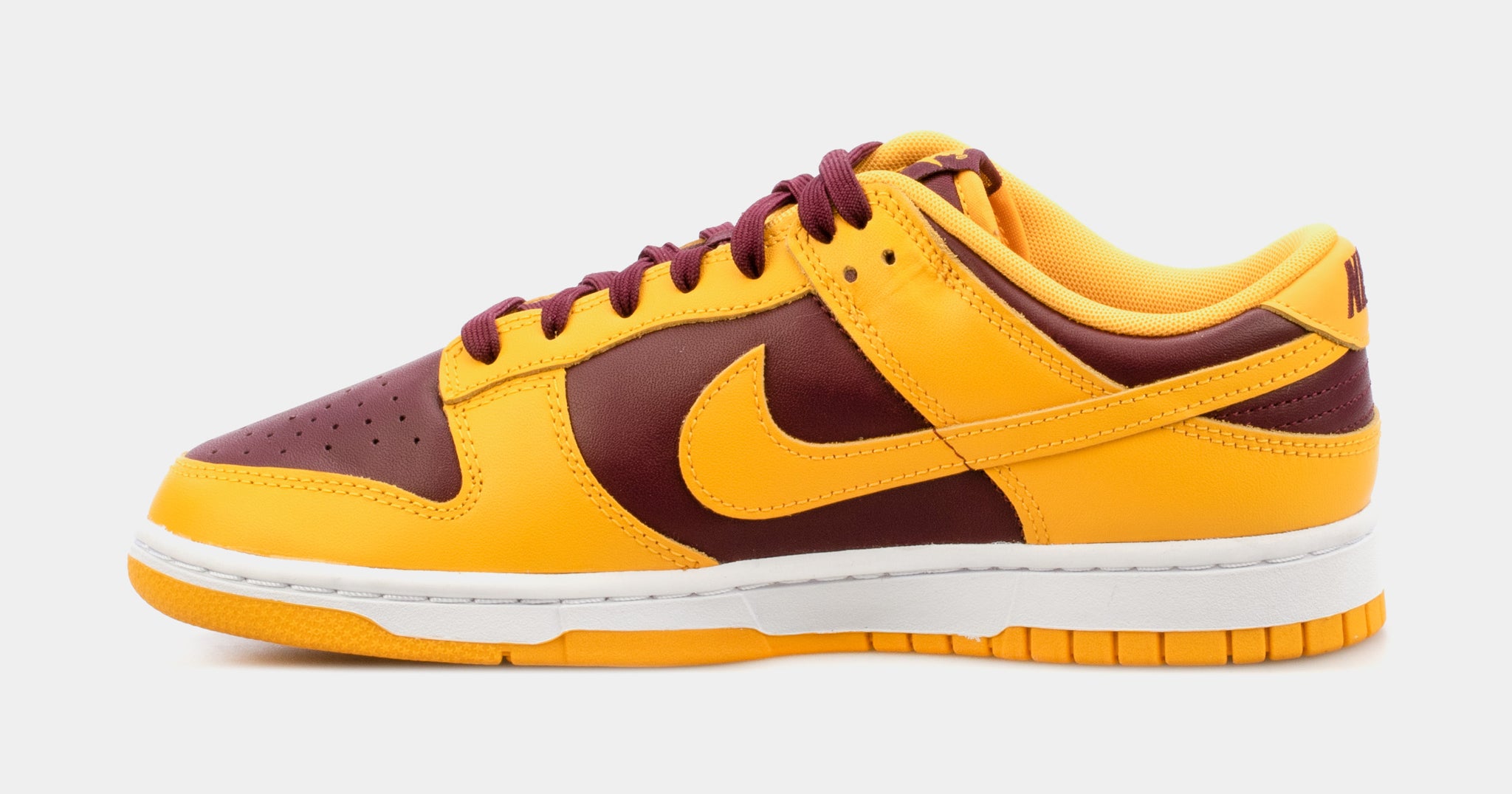 Nike Dunk Low Yellow Bordeaux Mens Lifestyle Shoes Red Yellow