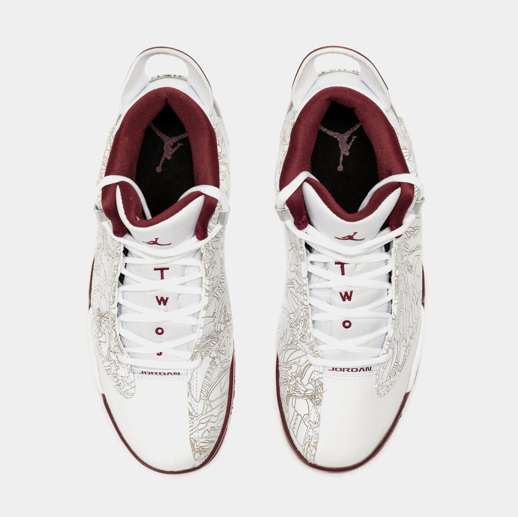 Air Jordan Dub Zero Mens Basketball Shoes (White/Red)
