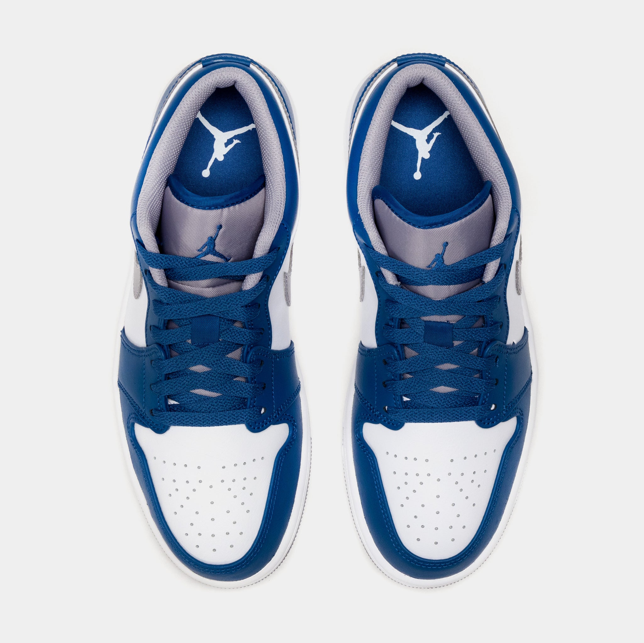 Jordan Air Jordan 1 Low True Blue Mens Lifestyle Shoes White Blue