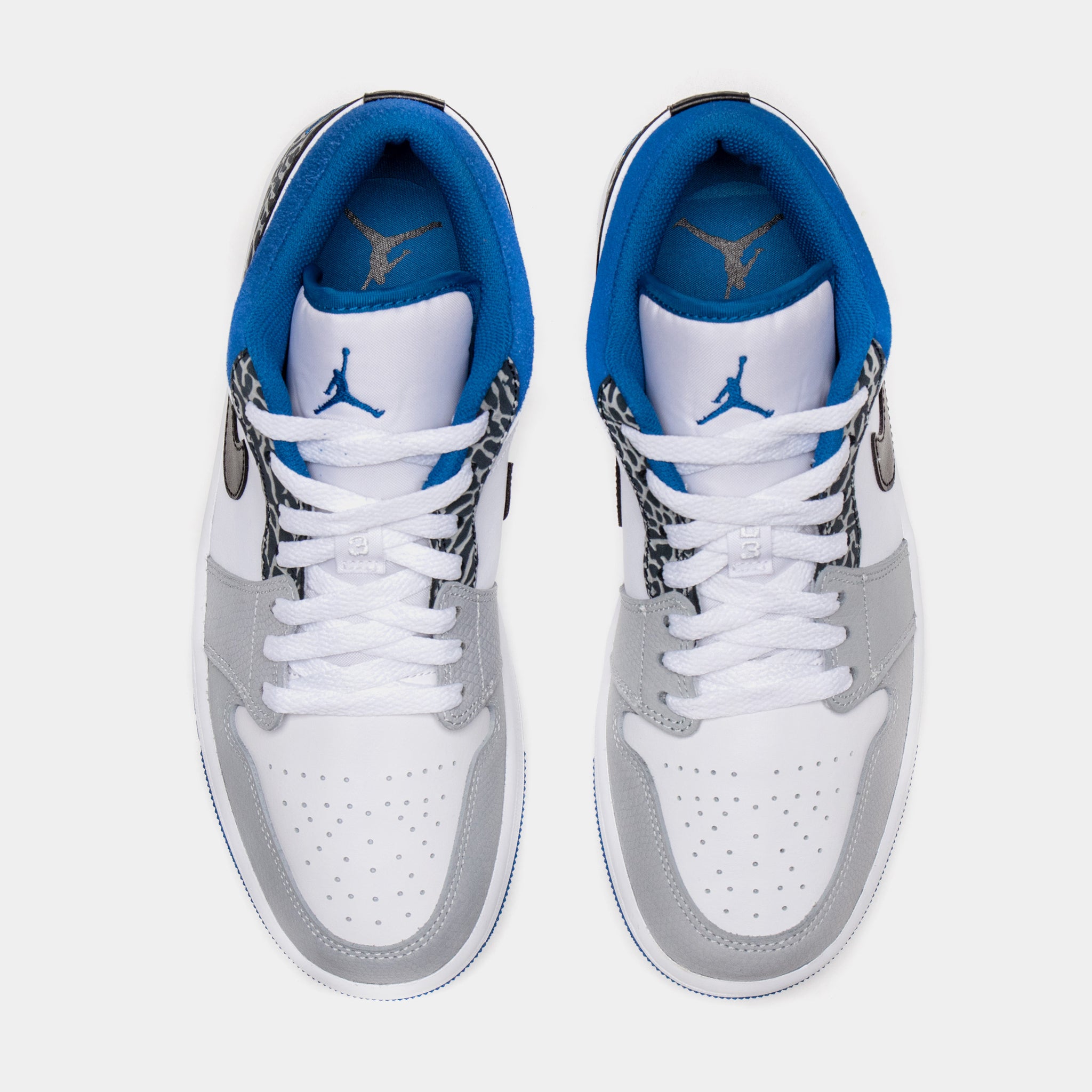 Air Jordan 1 Low True Blue Mens Lifestyle Shoes (White/Blue)